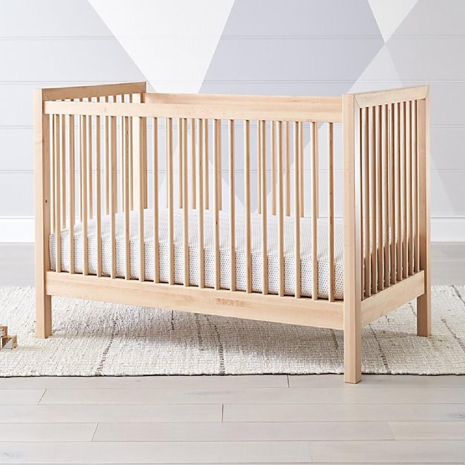 Crate & Barrel Andersen Crib w/ Toddler Rail - image-1