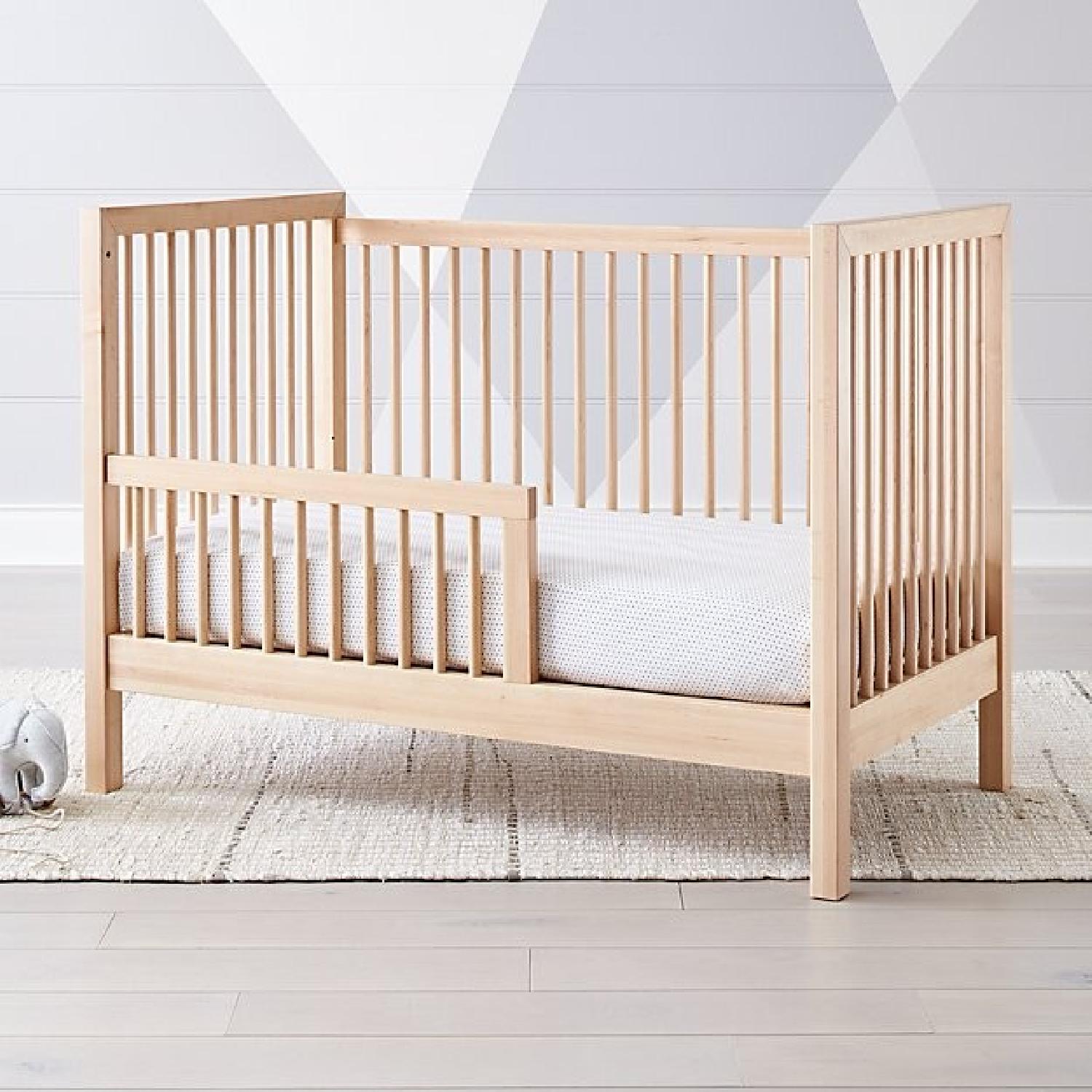 Crate & Barrel Andersen Crib w/ Toddler Rail - image-2