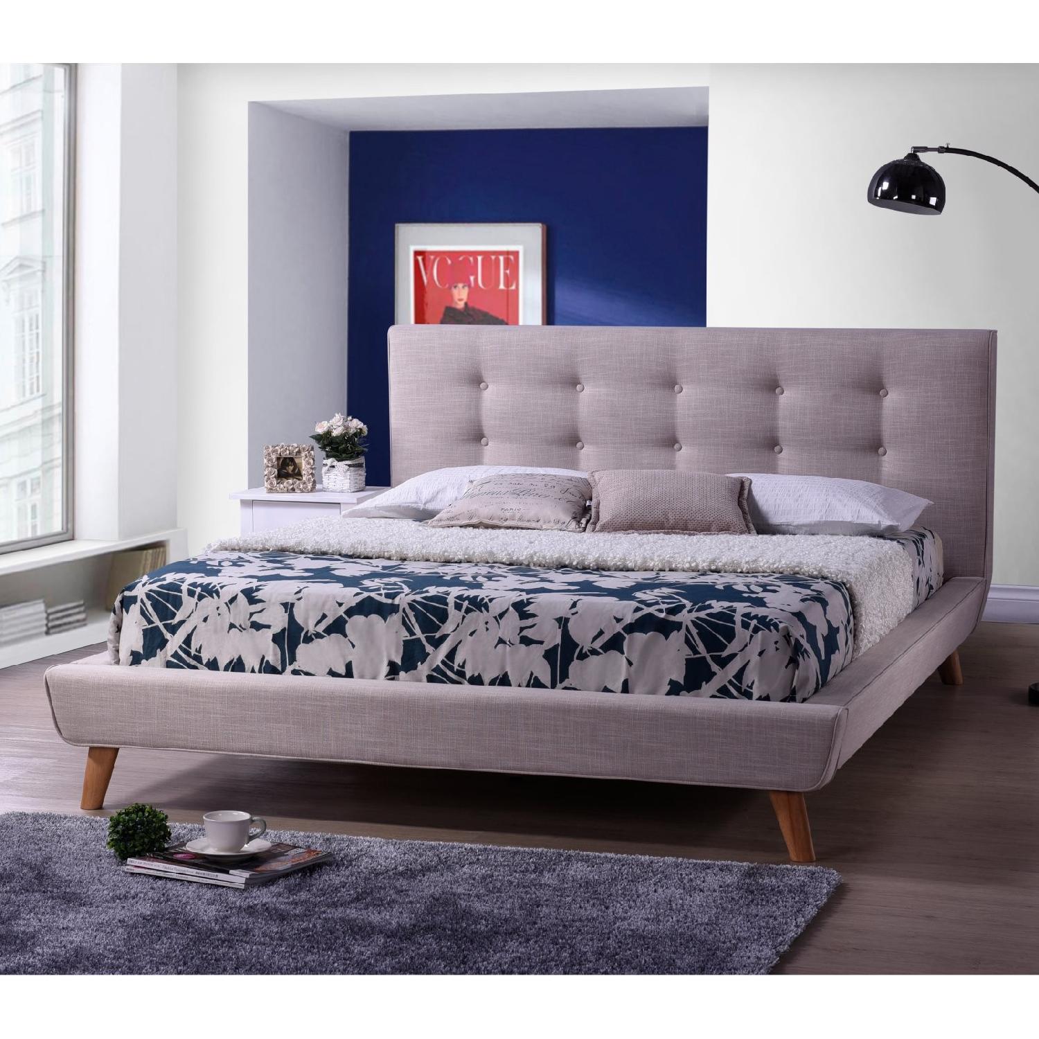 Baxton Studio Scandinavian Mid-Century Modern Platform Bed - image-1