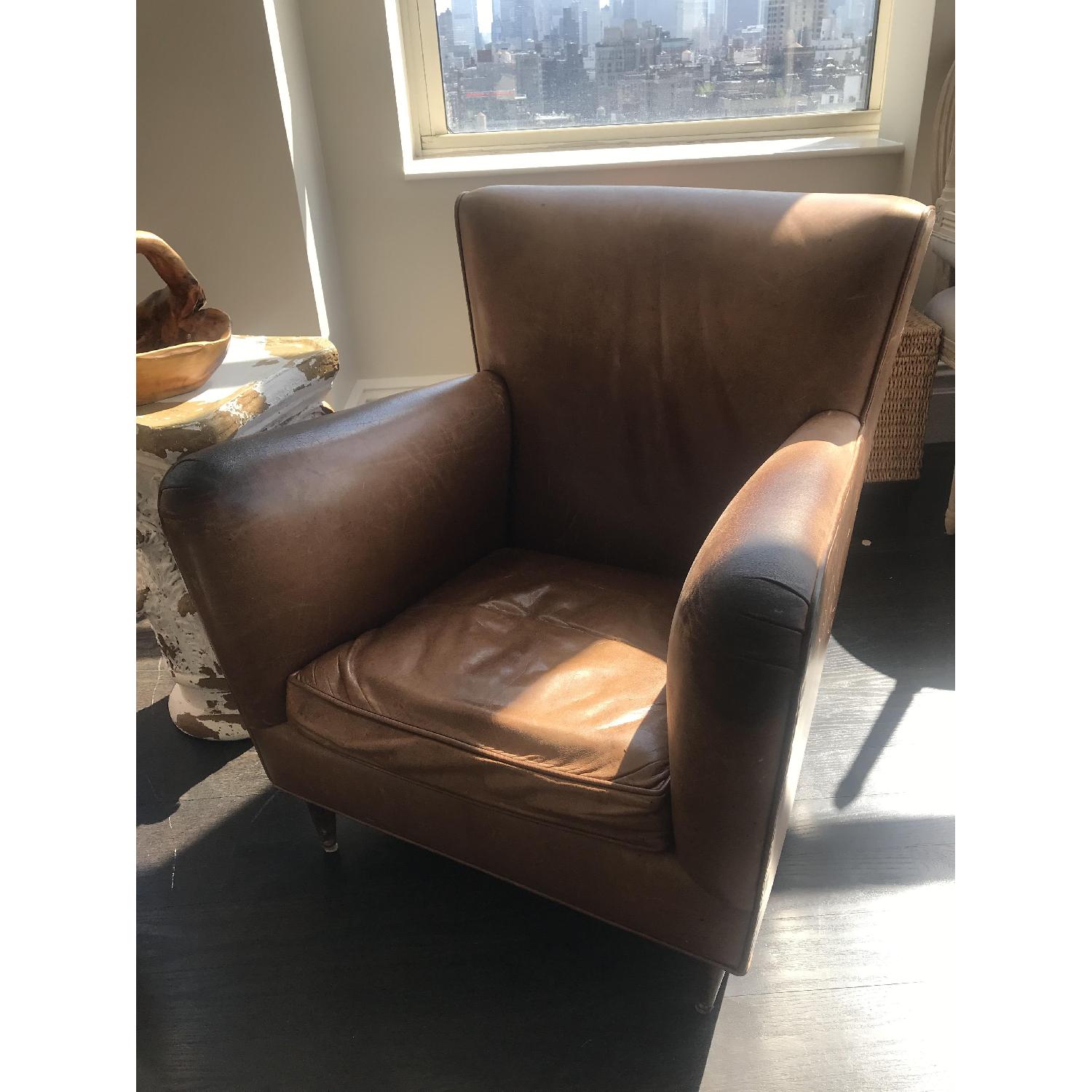 Handmade Italian Leather Lounge Chairs - image-4