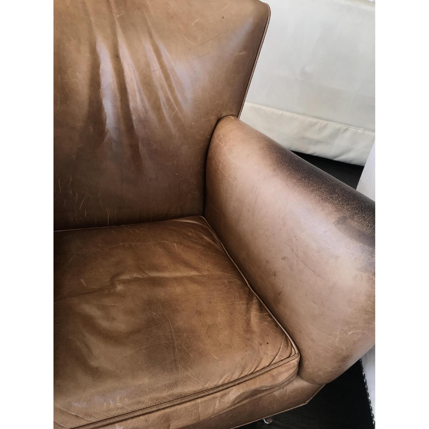 Handmade Italian Leather Lounge Chairs - image-8