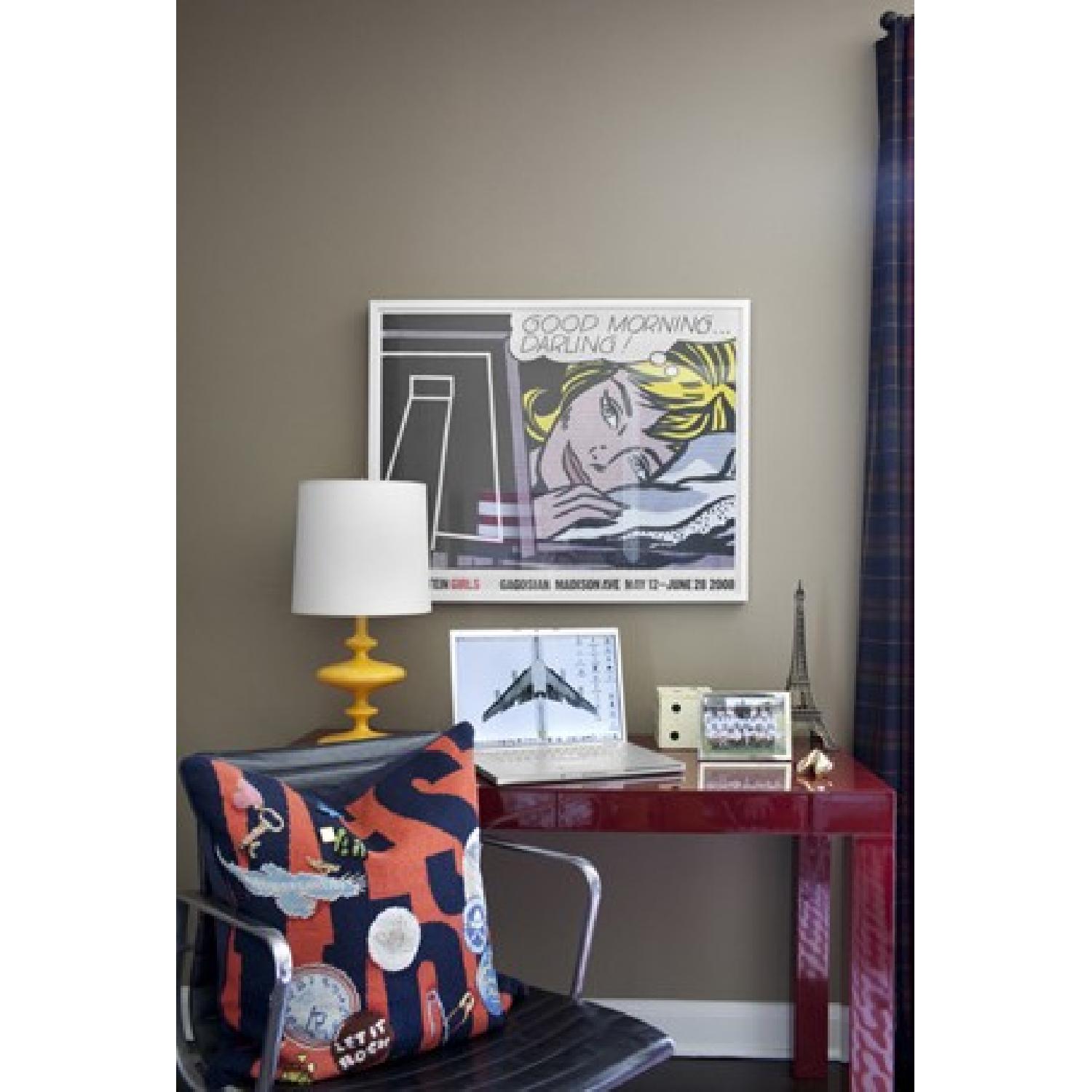 West Elm Parsons Red Desk - image-1