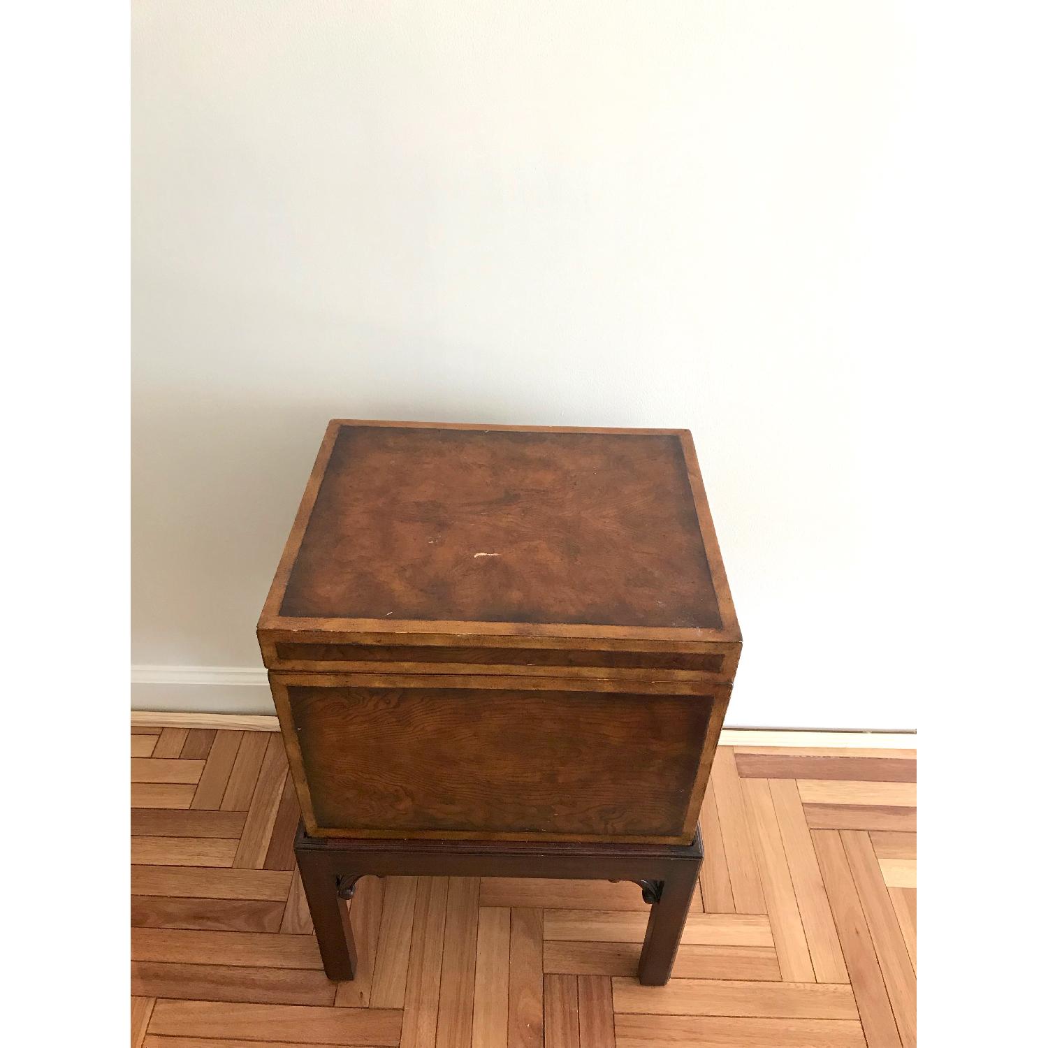 Antique Style Wood Storage Table - image-2