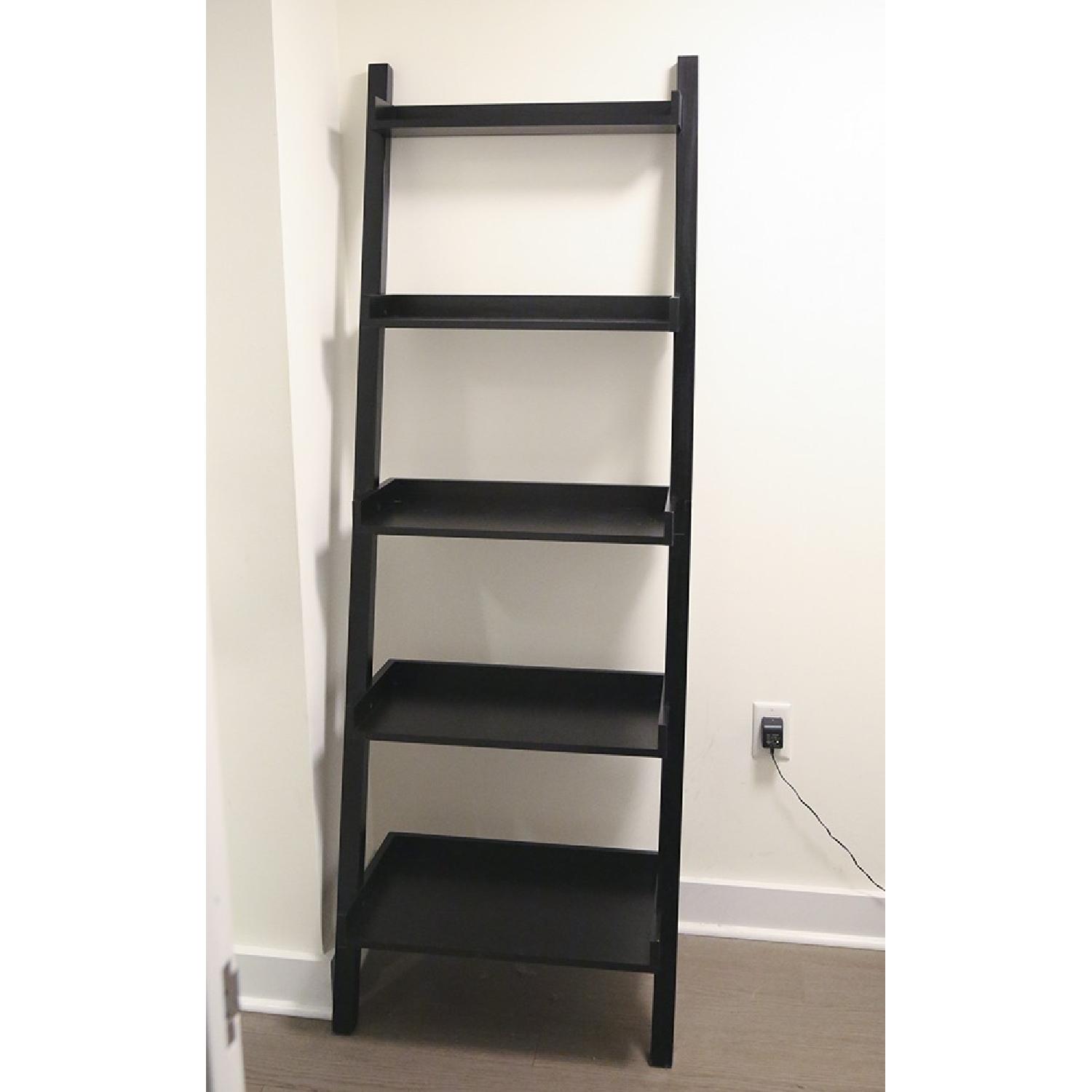 Container Store Java Linea Ladder Leaning Bookshelf - image-3