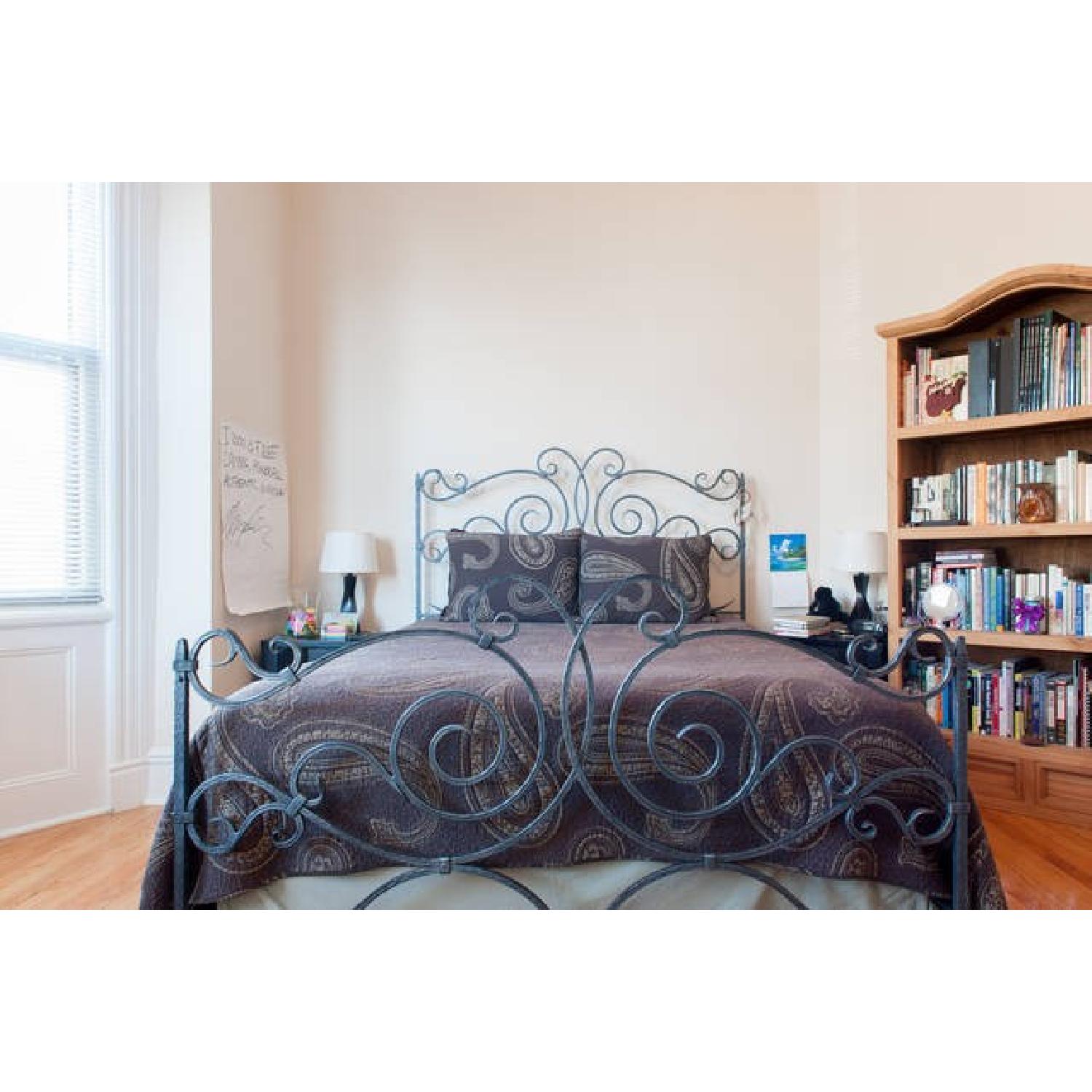 Claudio Rayes Solid Wrought Iron Queen Bed Frame - image-1