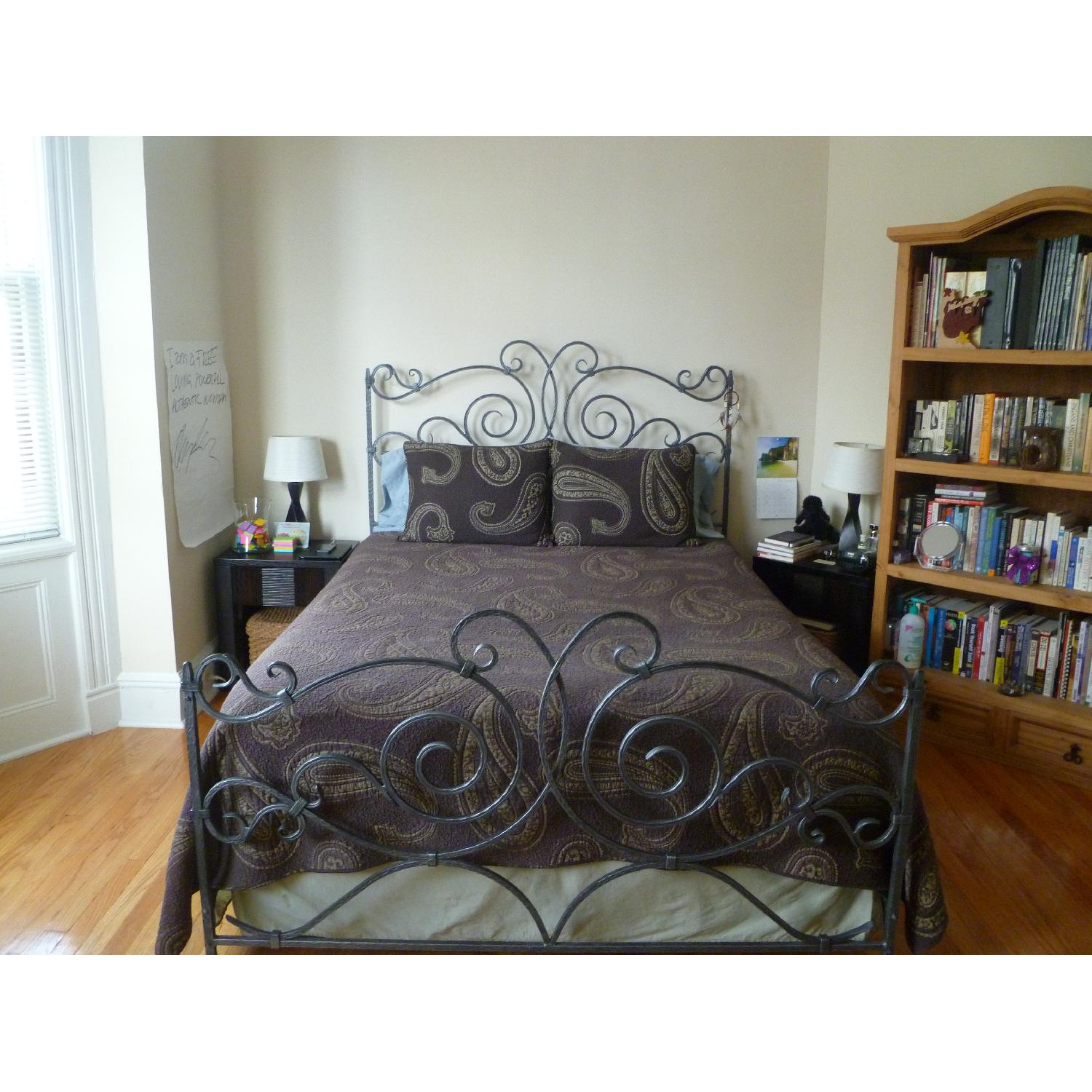 Claudio Rayes Solid Wrought Iron Queen Bed Frame - image-4