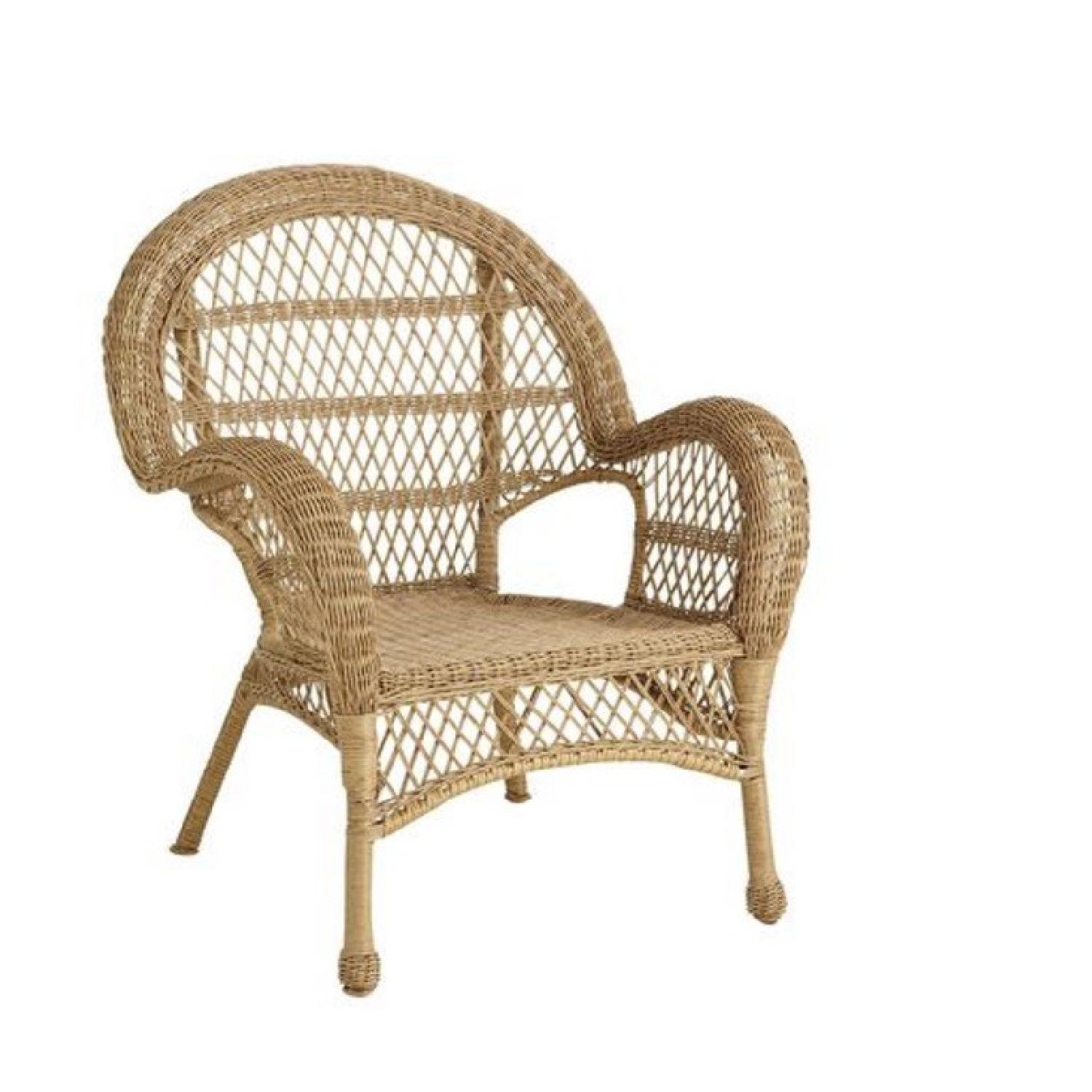 Pier 1 Santa Barbara Light Brown Wicker Armchair - image-1