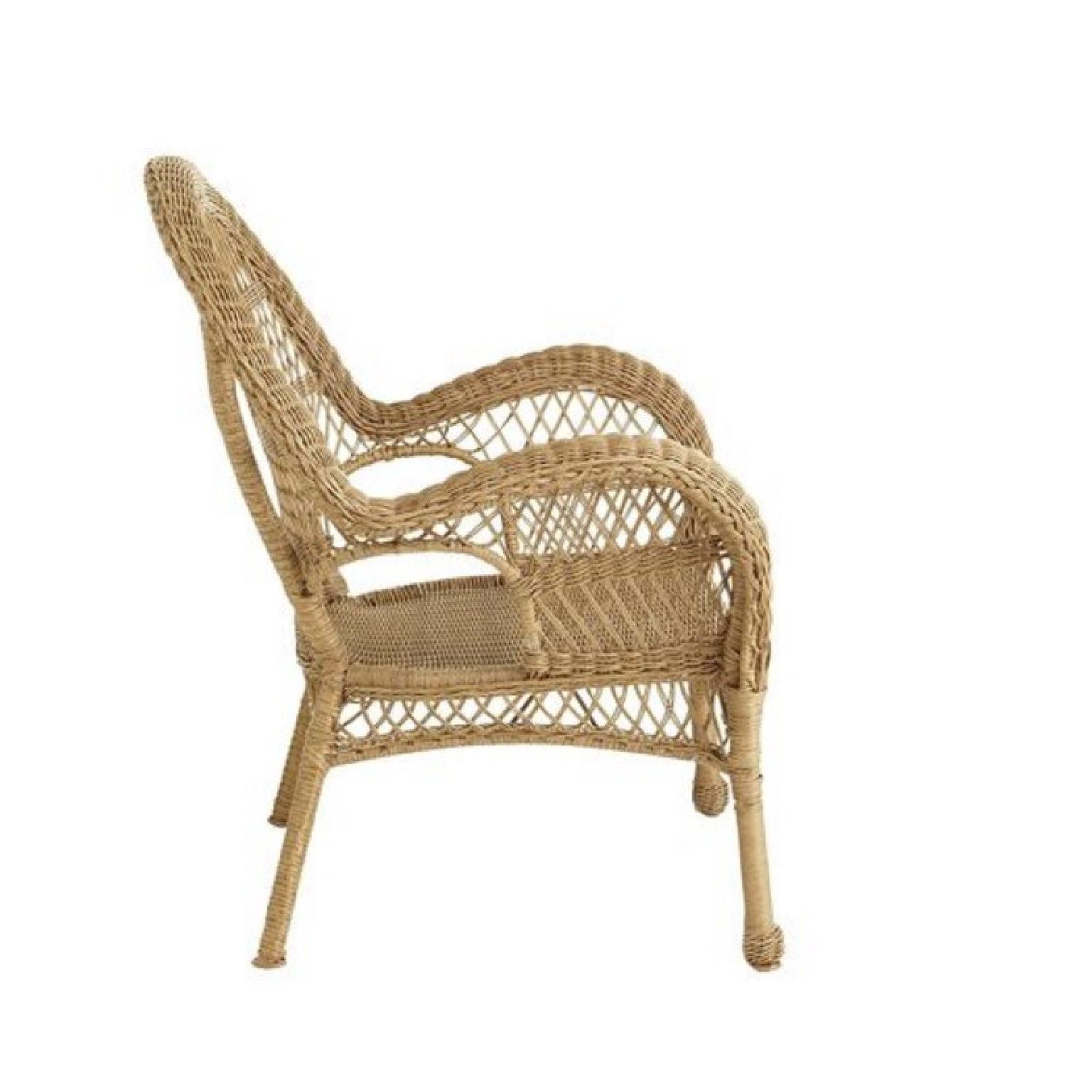 Pier 1 Santa Barbara Light Brown Wicker Armchair - image-2