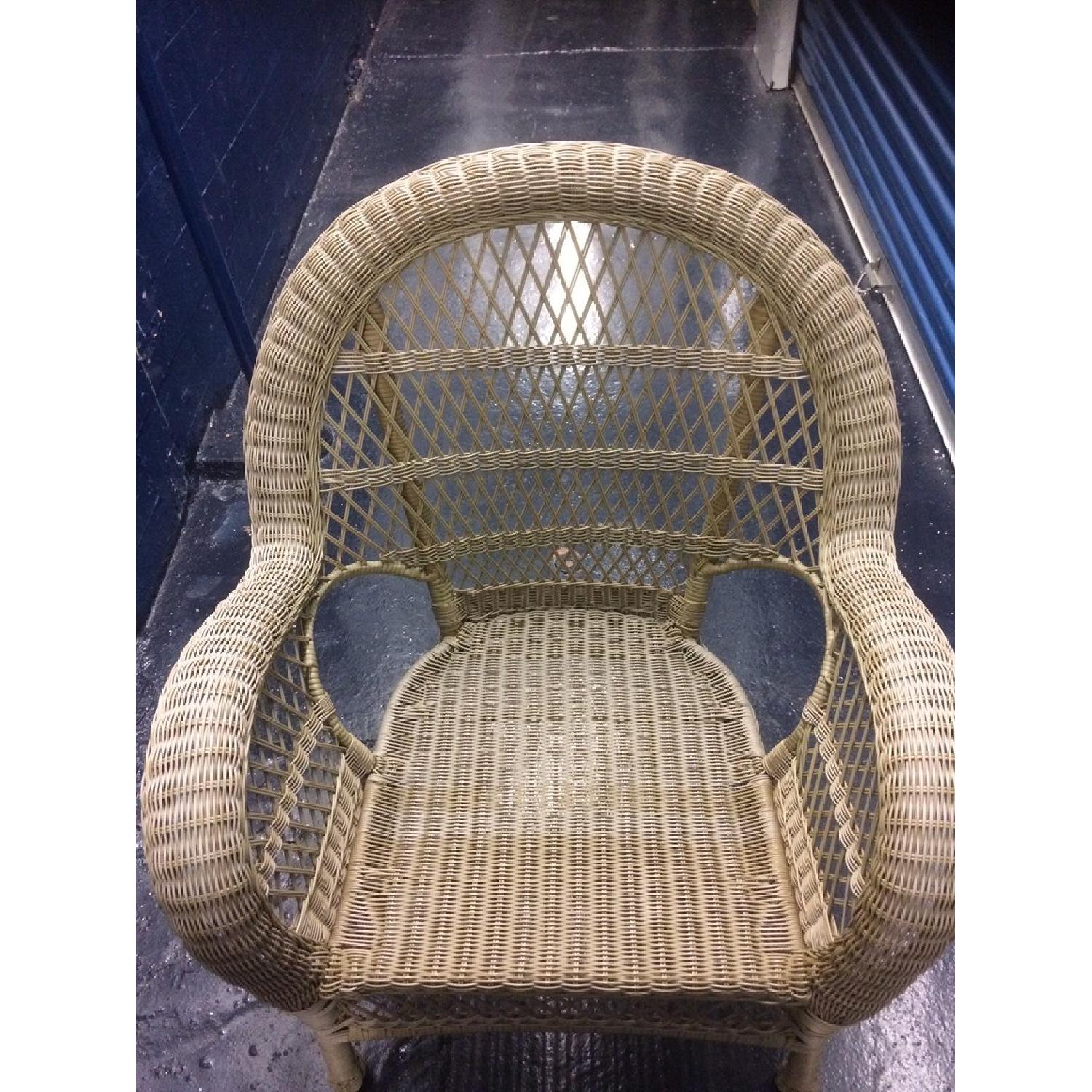Pier 1 Santa Barbara Light Brown Wicker Armchair - image-5