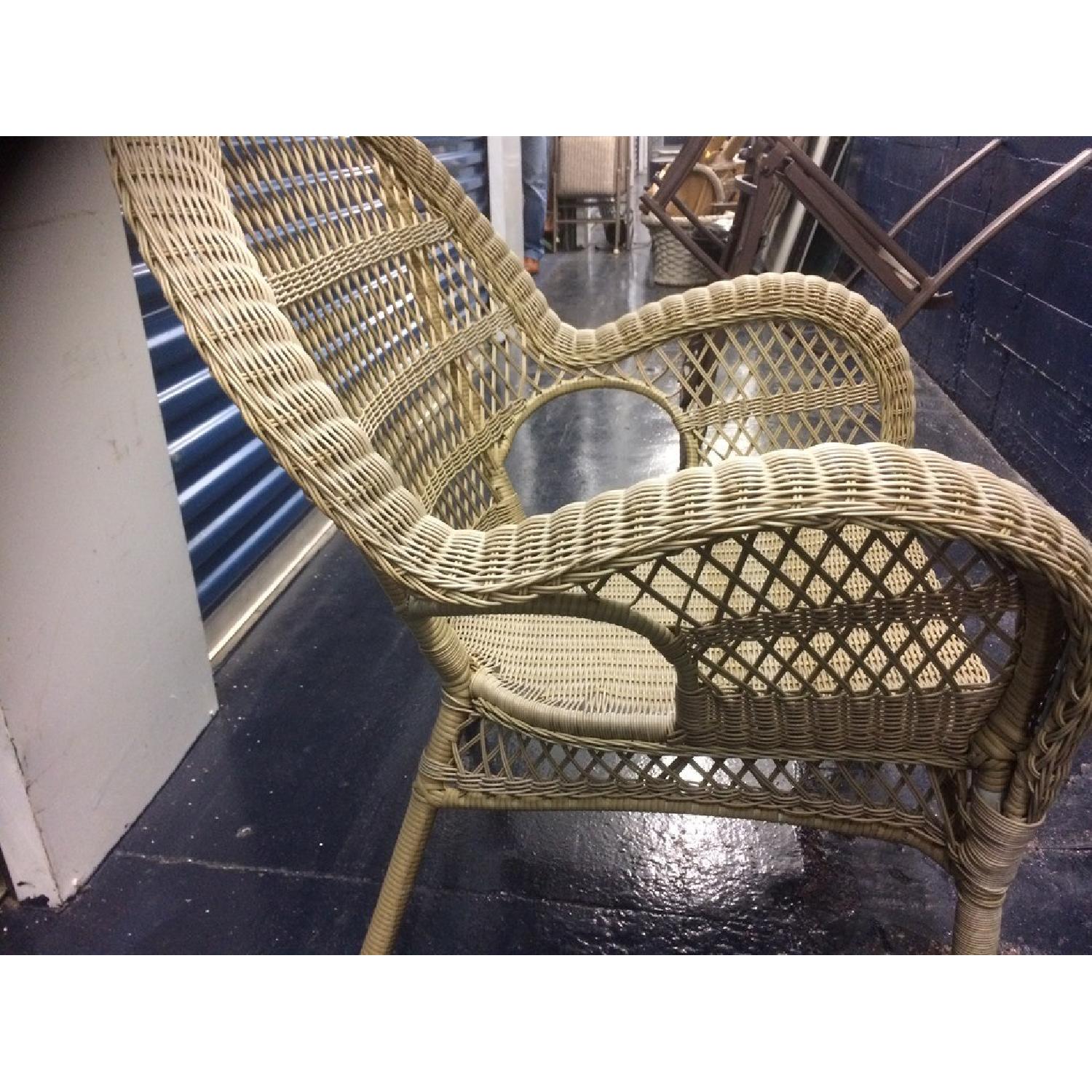 Pier 1 Santa Barbara Light Brown Wicker Armchair - image-7