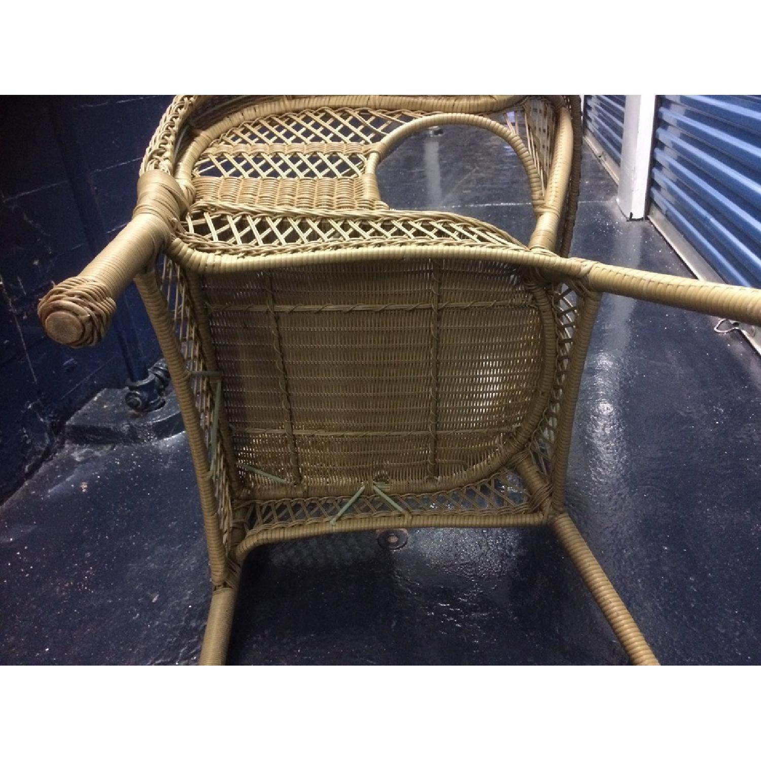 Pier 1 Santa Barbara Light Brown Wicker Armchair - image-9