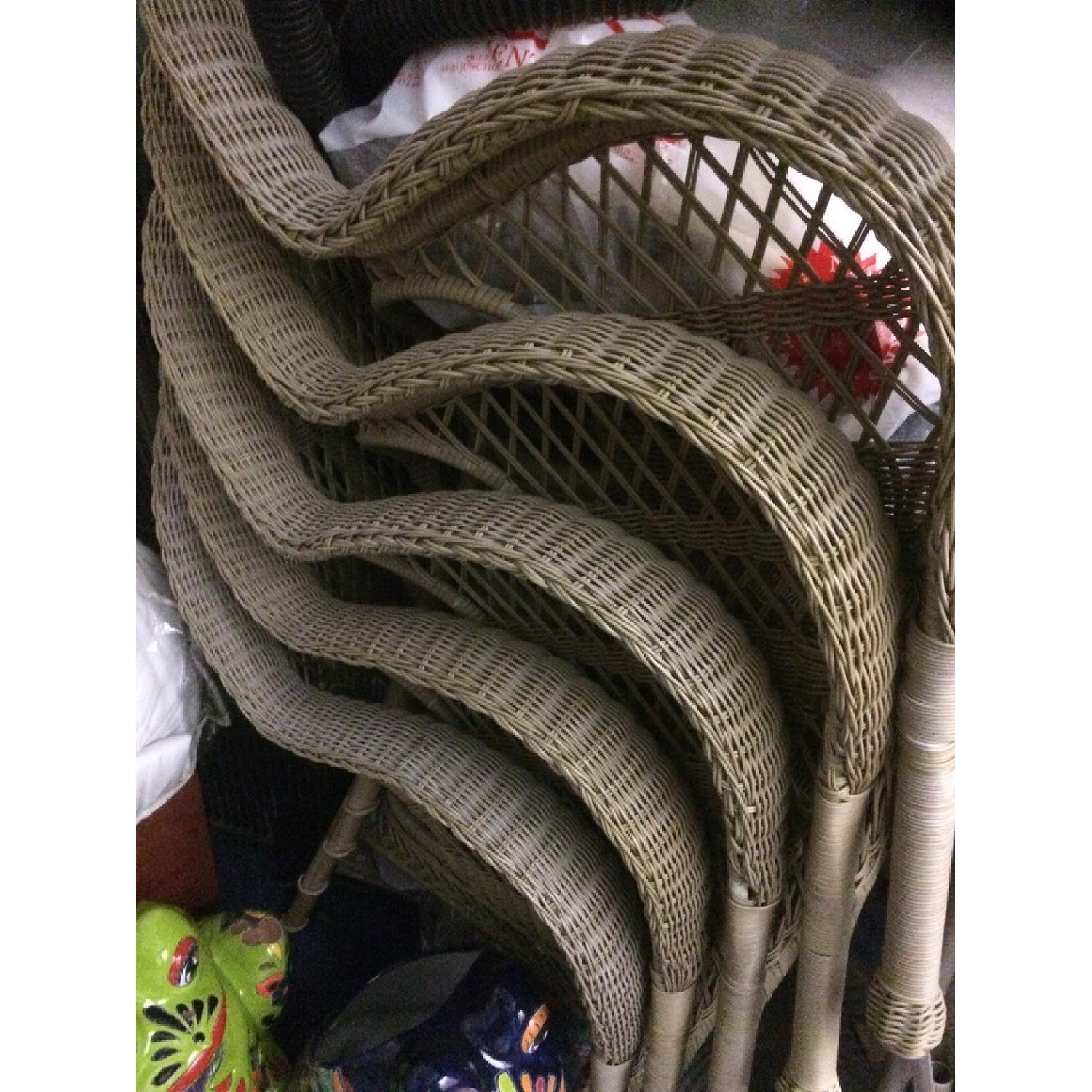 Pier 1 Santa Barbara Light Brown Wicker Armchair - image-11