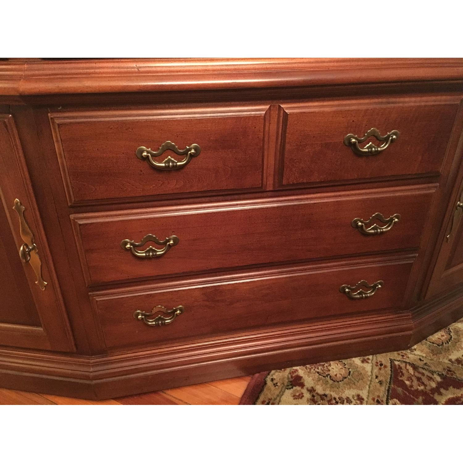 Simply Amish Cherry Wood China Cabinet - image-2