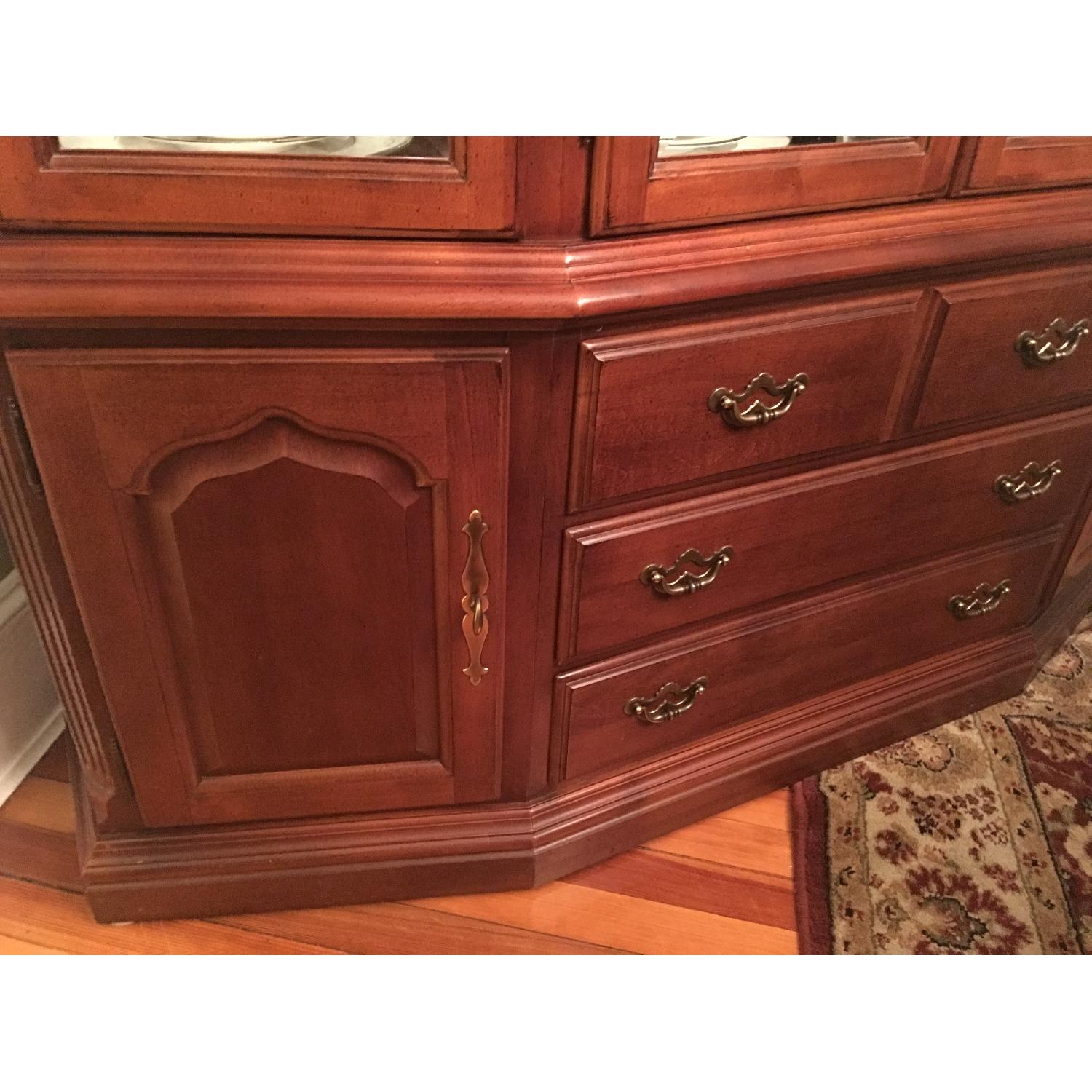 Simply Amish Cherry Wood China Cabinet - image-4