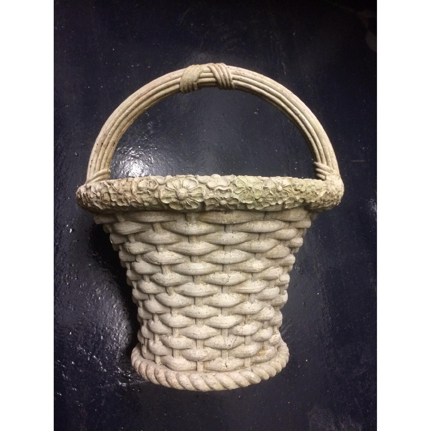 Cast Stone Basket/Planter AptDeco