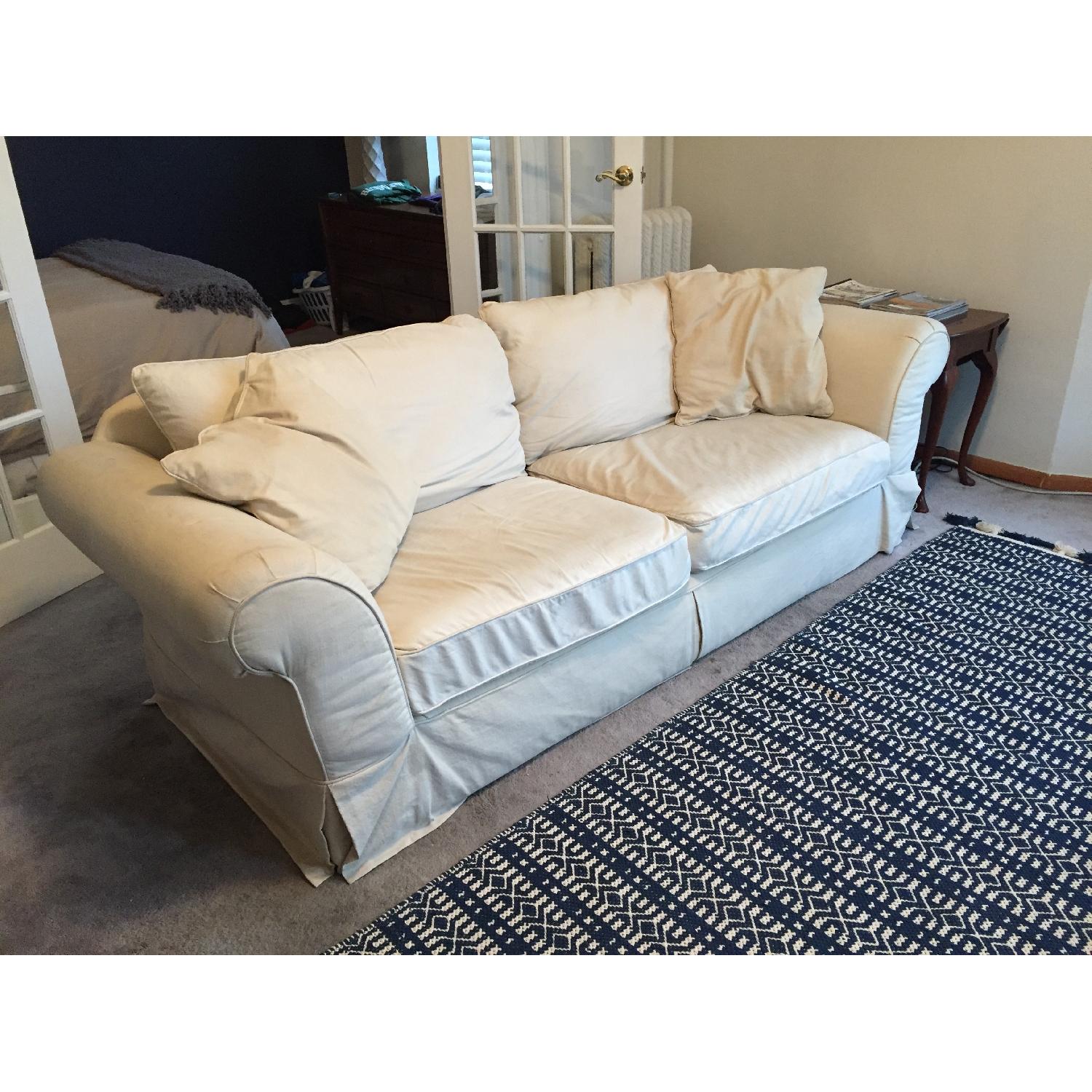 Pottery Barn Comfort Roll Arm Slipcovered Grand Sofa - image-1