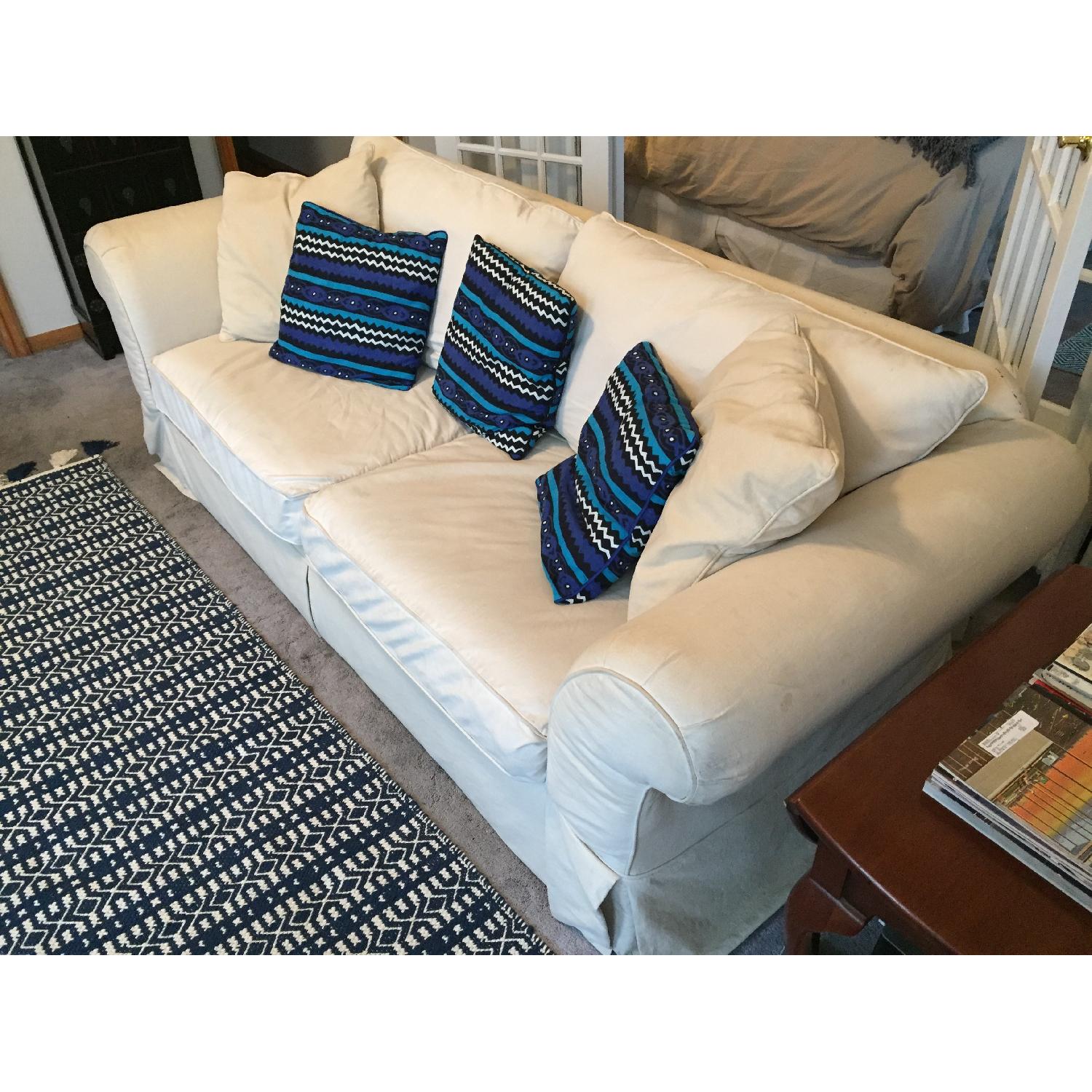 Pottery Barn Comfort Roll Arm Slipcovered Grand Sofa - image-2