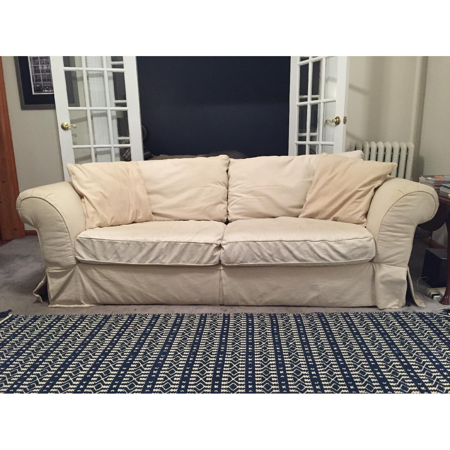 Pottery Barn Comfort Roll Arm Slipcovered Grand Sofa - image-3