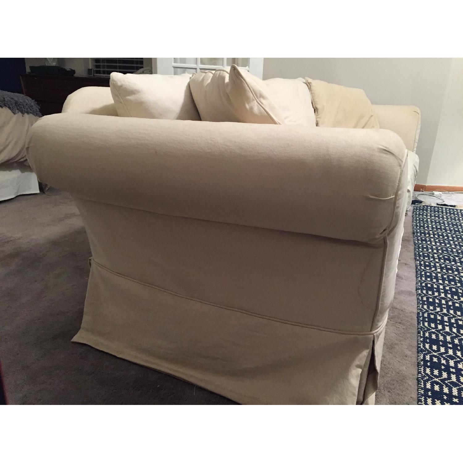 Pottery Barn Comfort Roll Arm Slipcovered Grand Sofa - image-4