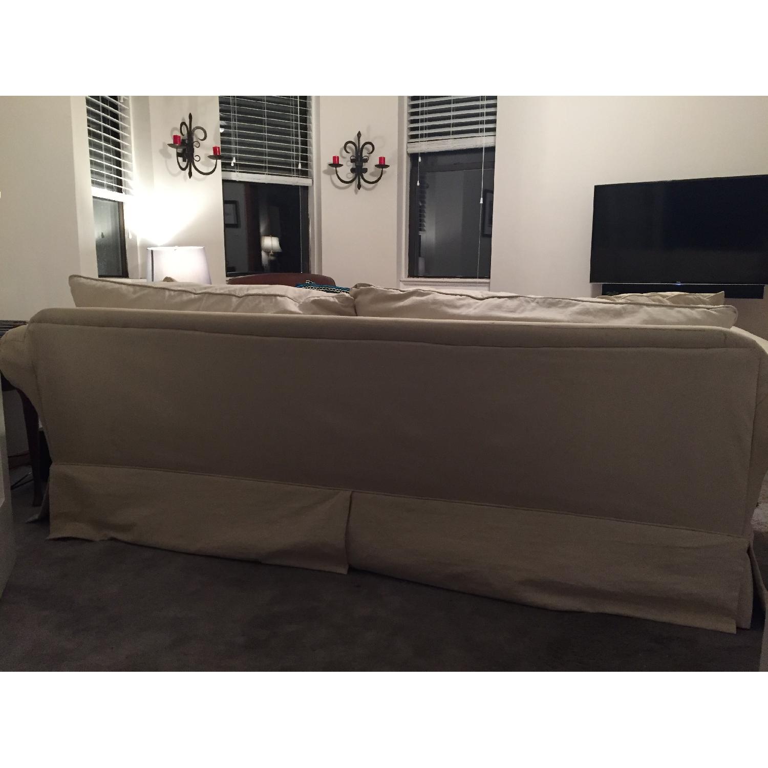 Pottery Barn Comfort Roll Arm Slipcovered Grand Sofa - image-5
