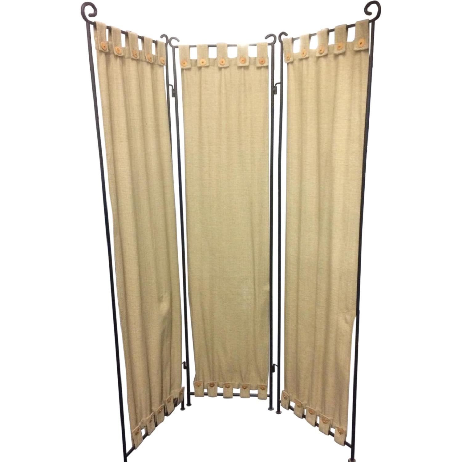 Pier 1 Rough Iron Room Divider AptDeco