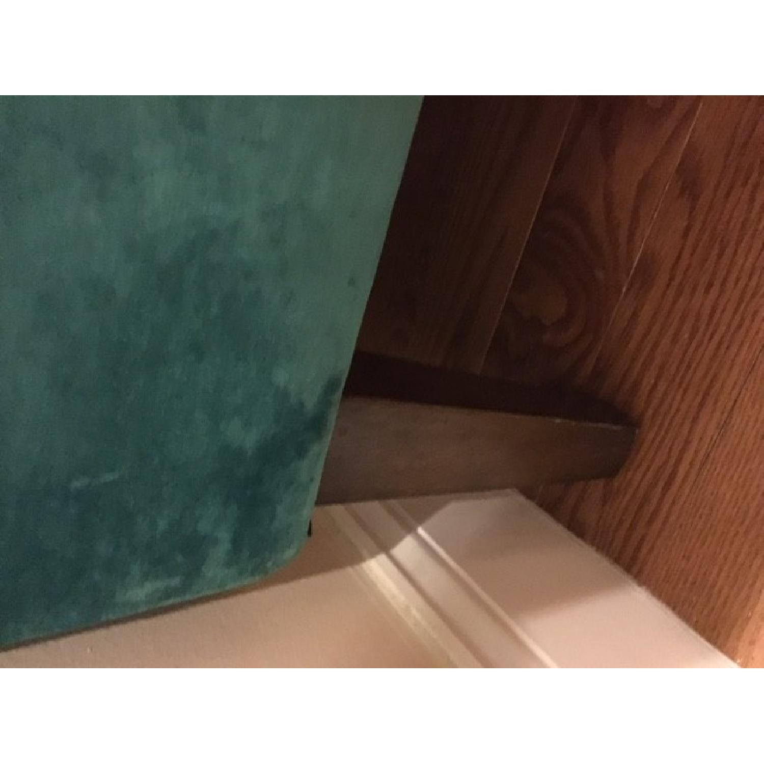 World Market Emerald Green Velvet Loveseat AptDeco