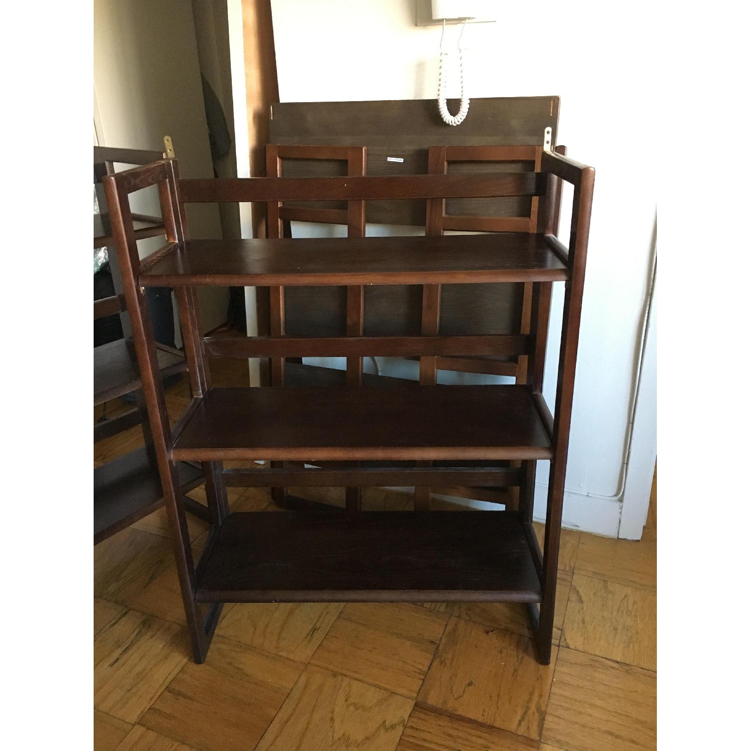 Container Store Java Solid Wood Stackable Folding Bookshelf - image-2