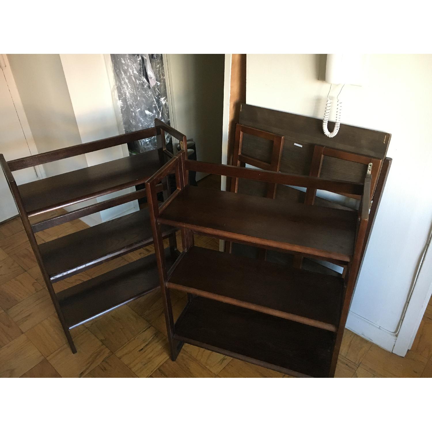 Container Store Java Solid Wood Stackable Folding Bookshelf - image-3