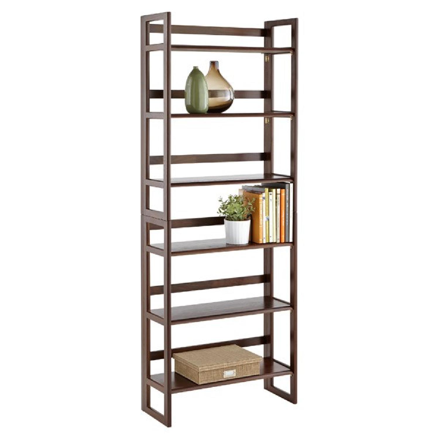 Container Store Java Solid Wood Stackable Folding Bookshelf - image-5
