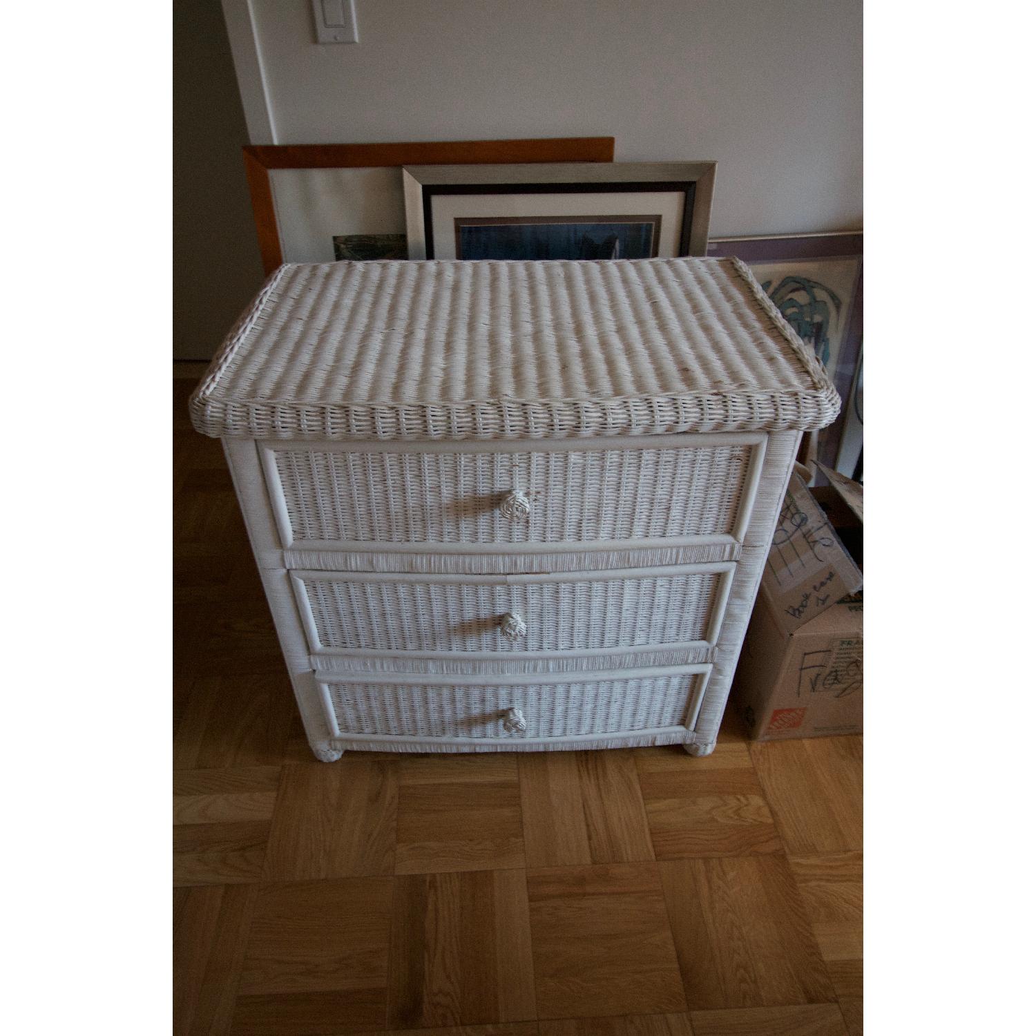 Pier 1 3 Drawer Wicker Dresser - image-2