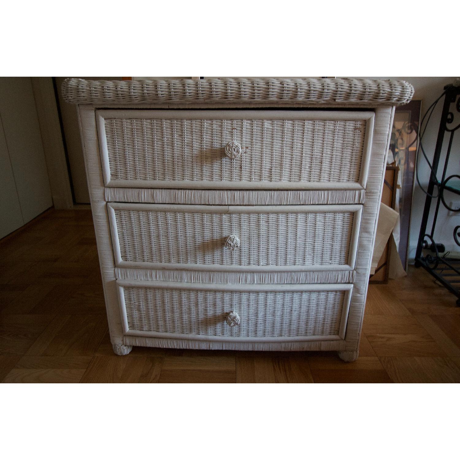 Pier 1 3 Drawer Wicker Dresser - image-3