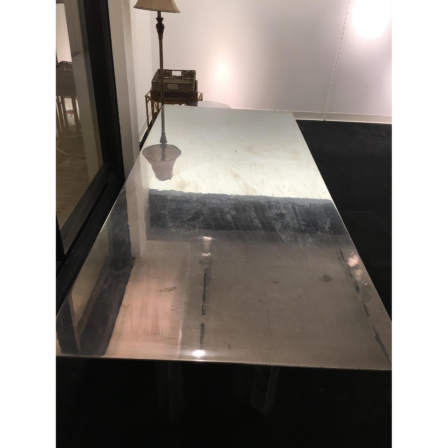 Custom-Built Stainless Steel Dining Table - image-1