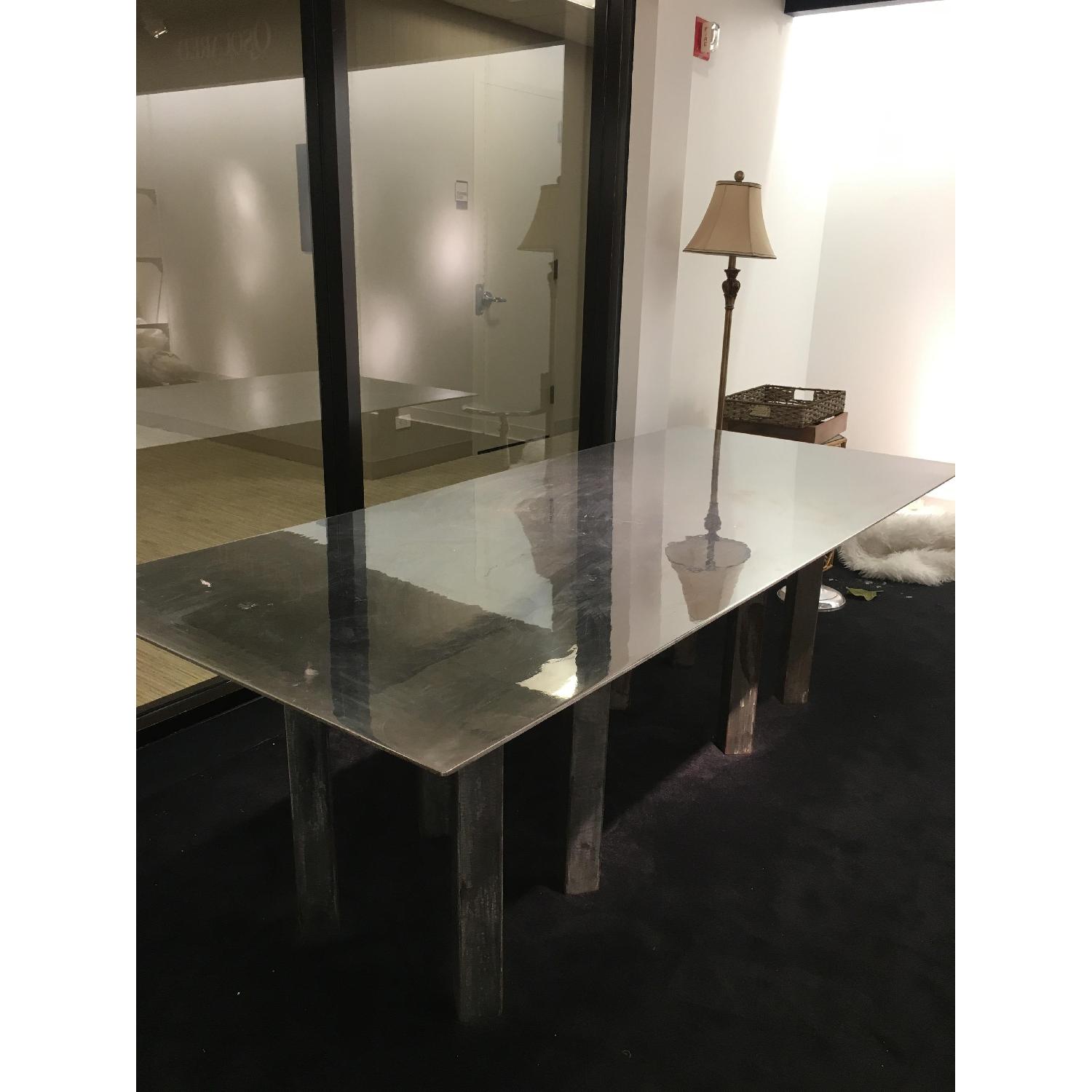 Custom-Built Stainless Steel Dining Table - image-3
