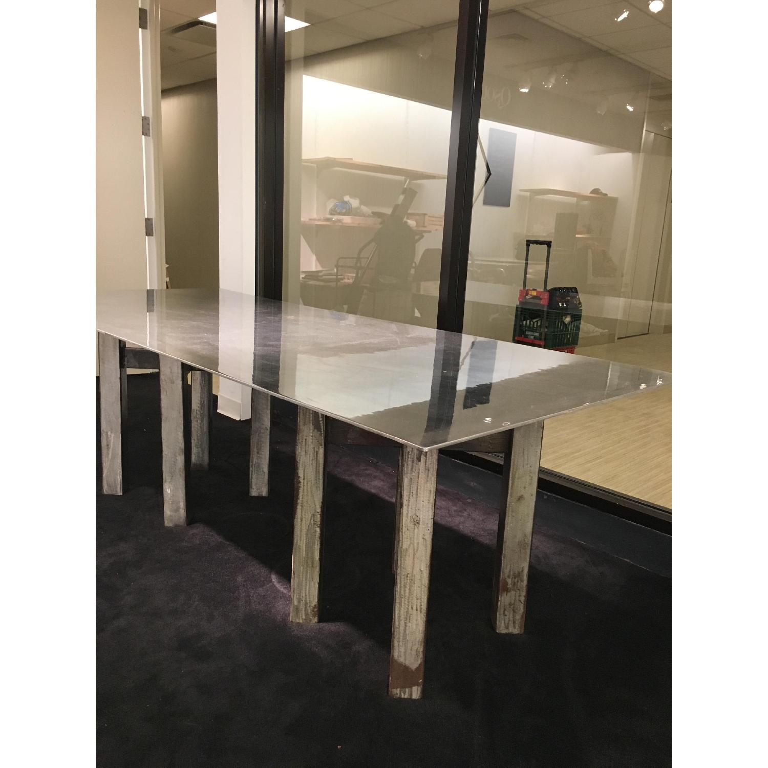 Custom-Built Stainless Steel Dining Table - image-5