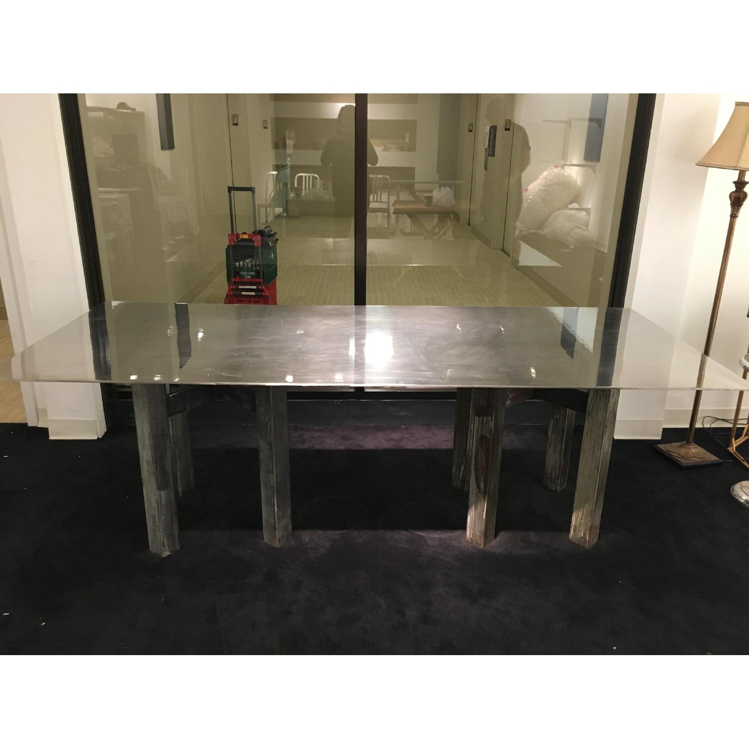 Custom-Built Stainless Steel Dining Table - image-8
