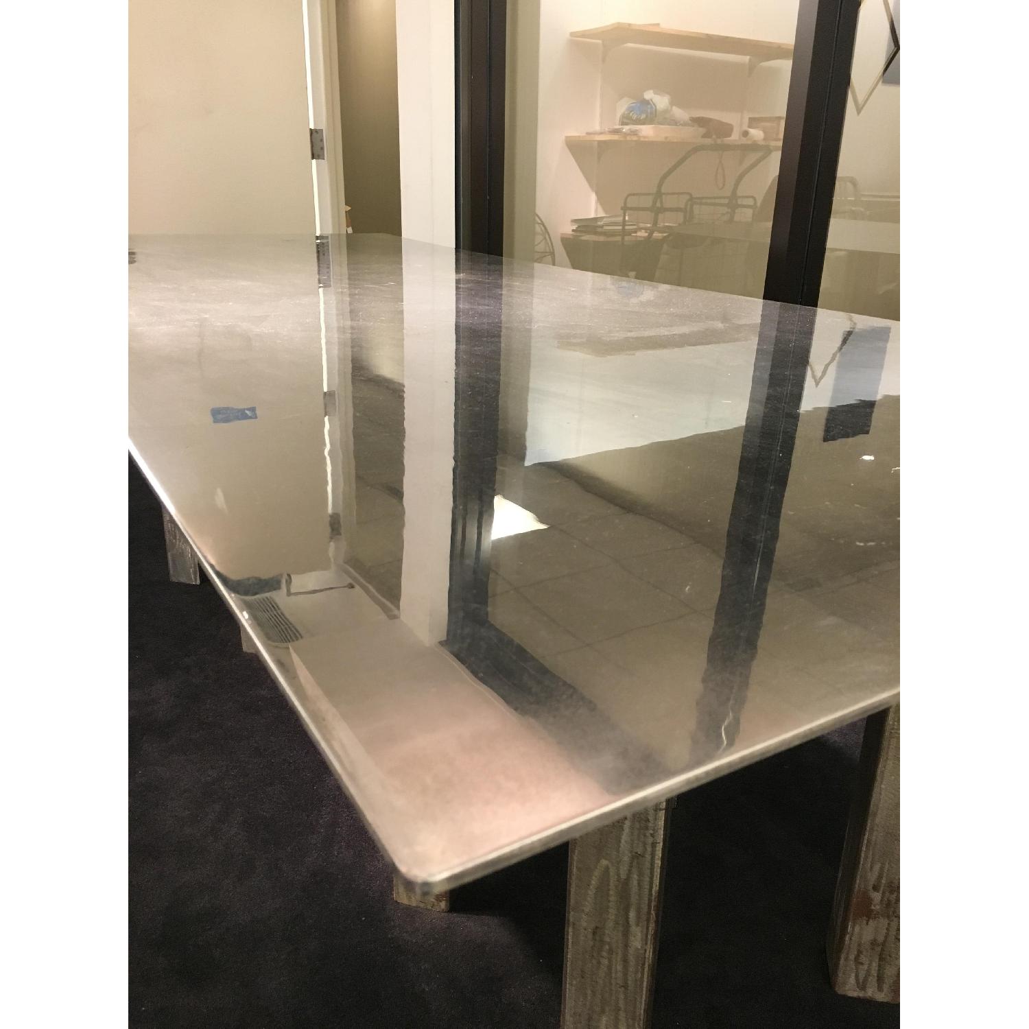 Custom-Built Stainless Steel Dining Table - image-9