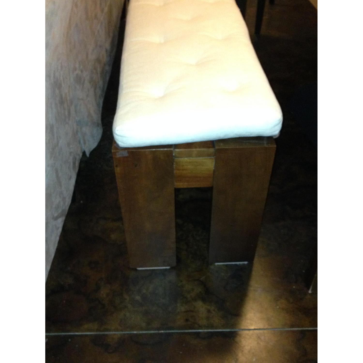 West Elm Boerum Dining Bench w/ Tufted Cushion AptDeco