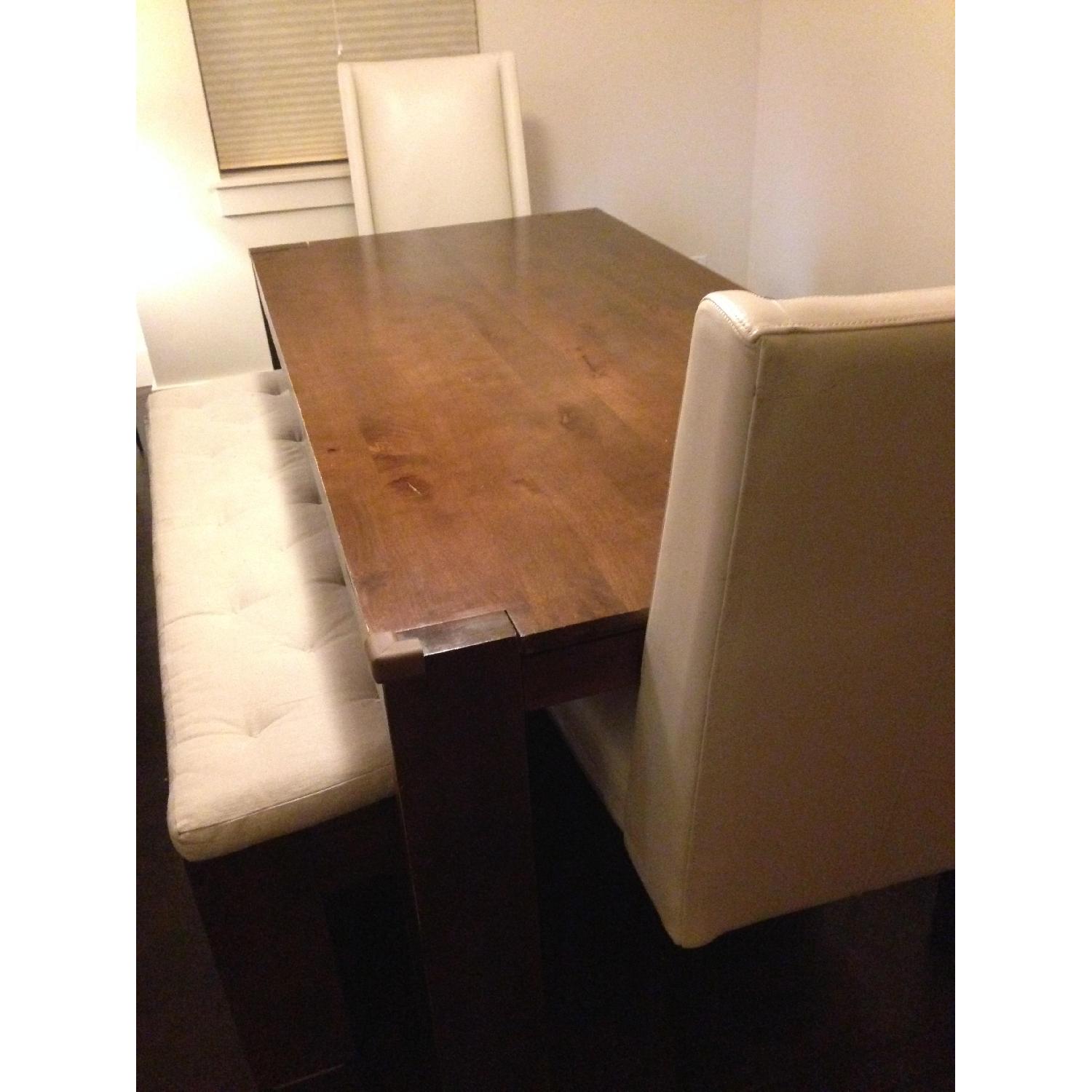 West Elm Boerum Dining Bench w/ Tufted Cushion AptDeco