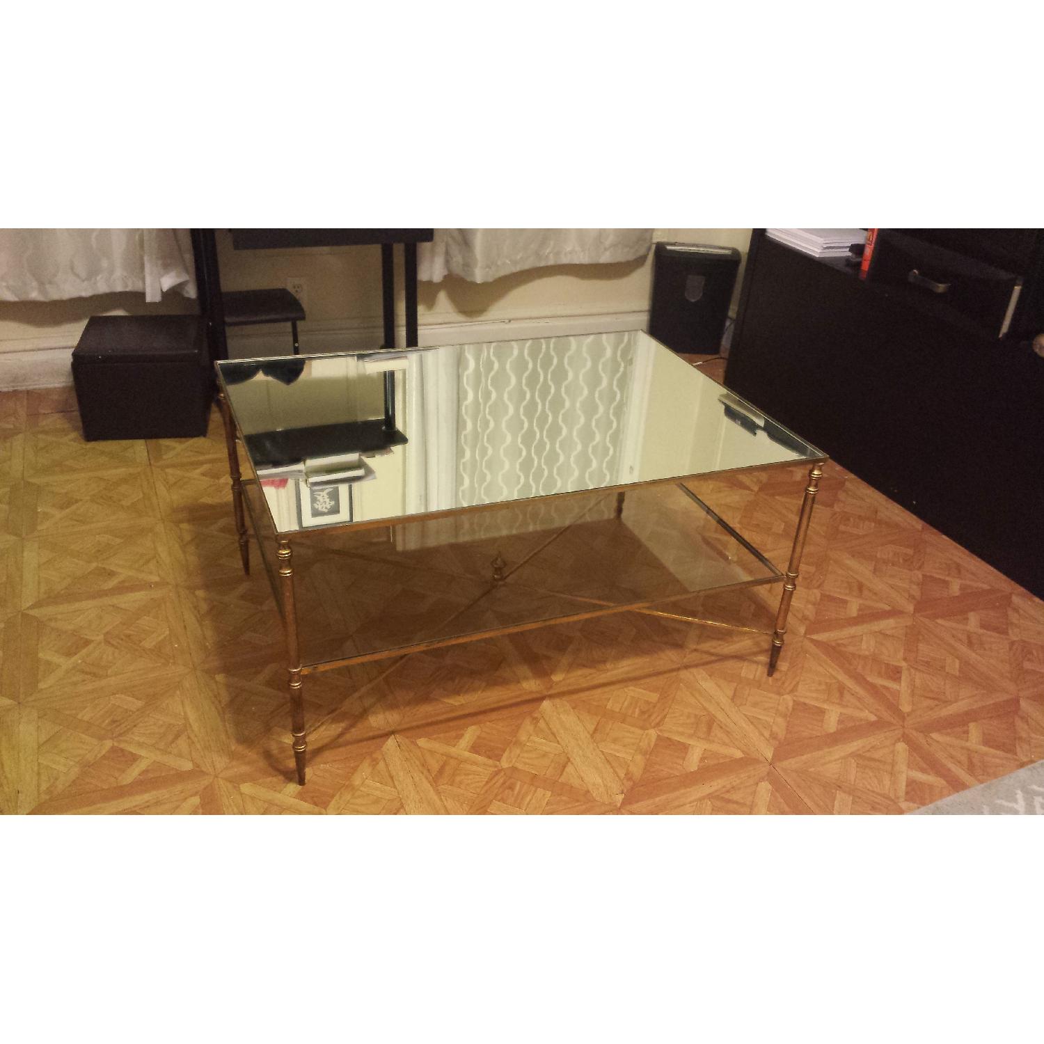 Uttermost Henzler Mirrored Glass Coffee Table AptDeco