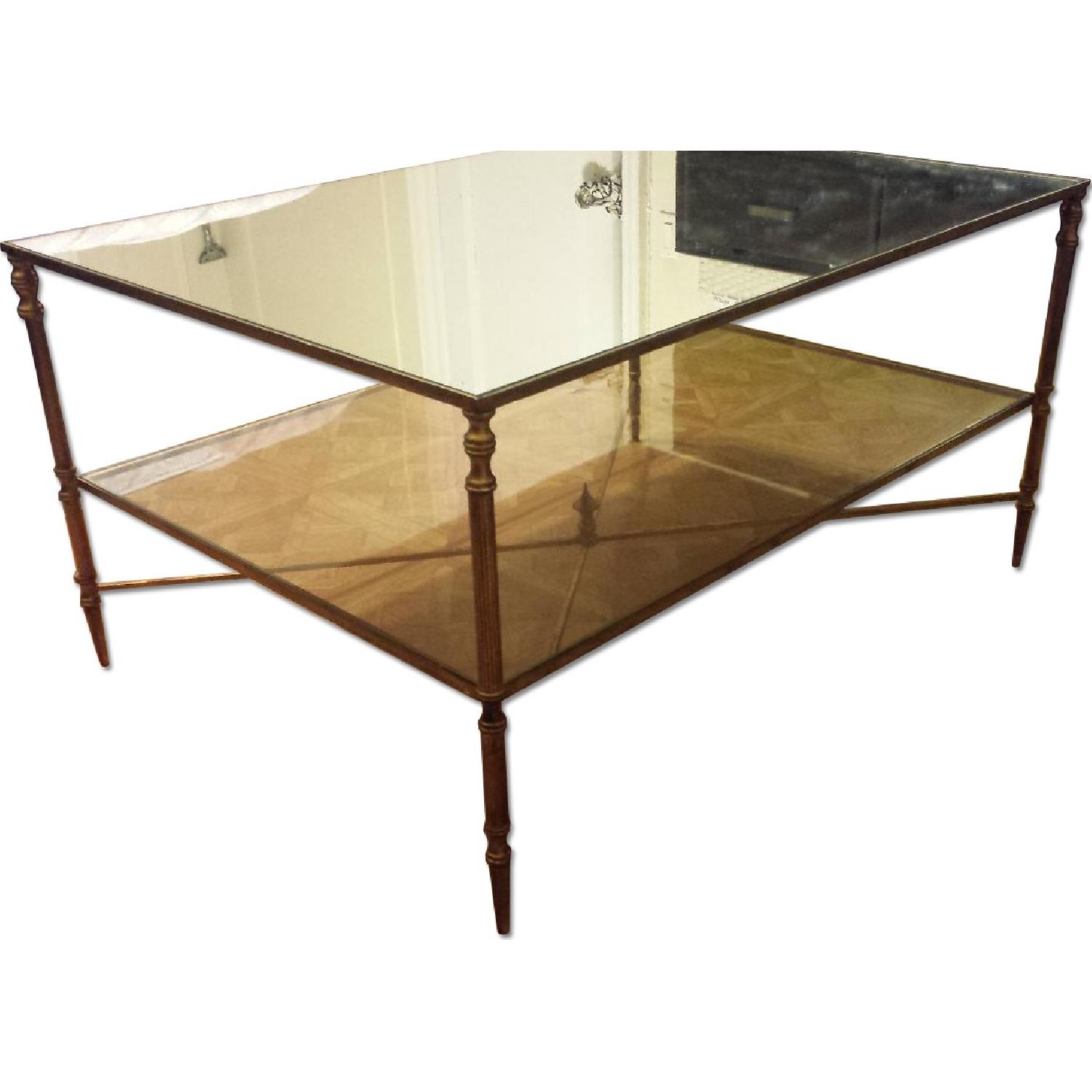 Uttermost Henzler Mirrored Glass Coffee Table AptDeco