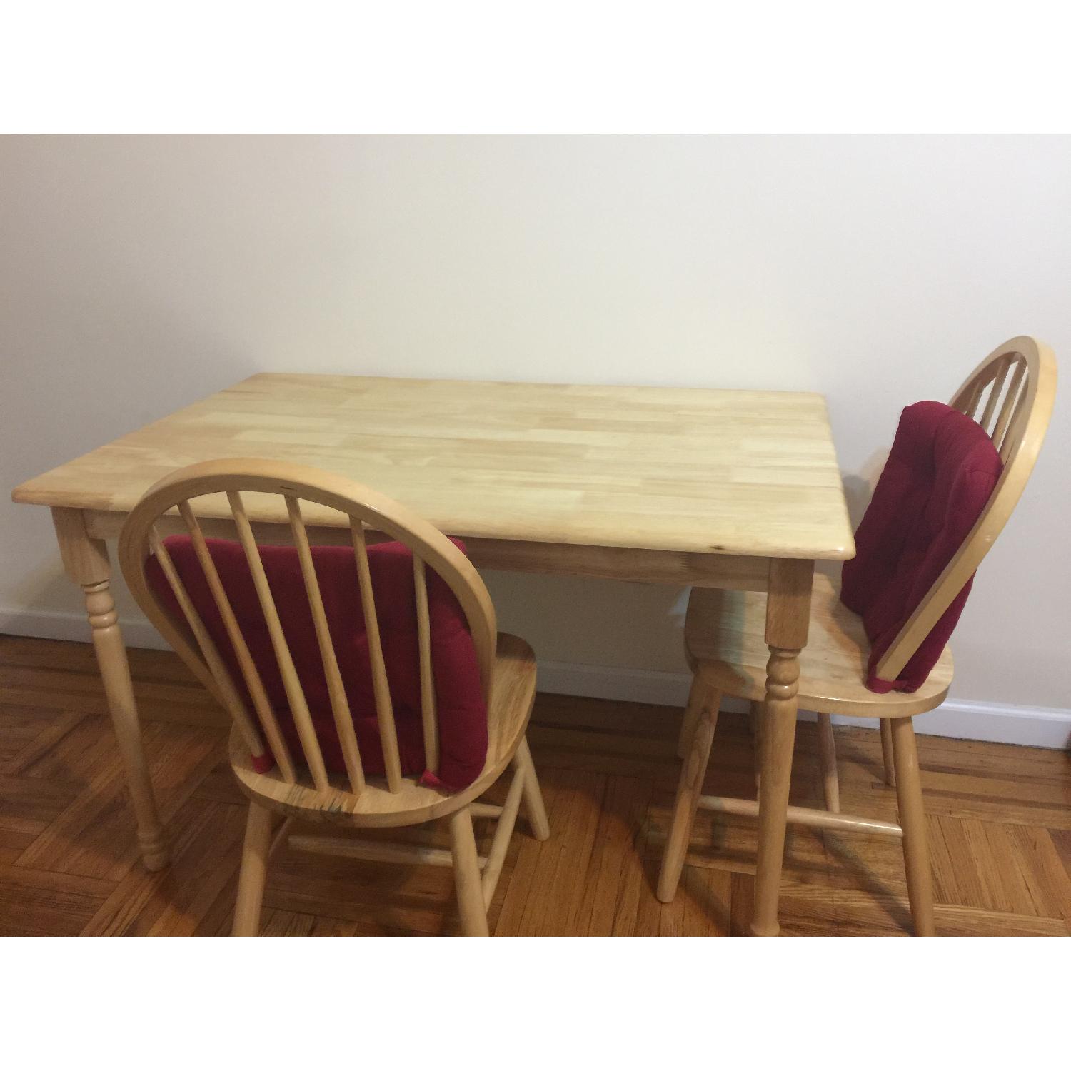 Coaster Rectangular Butcher Block Farm Dining Table w/ 2 Chairs - image-1