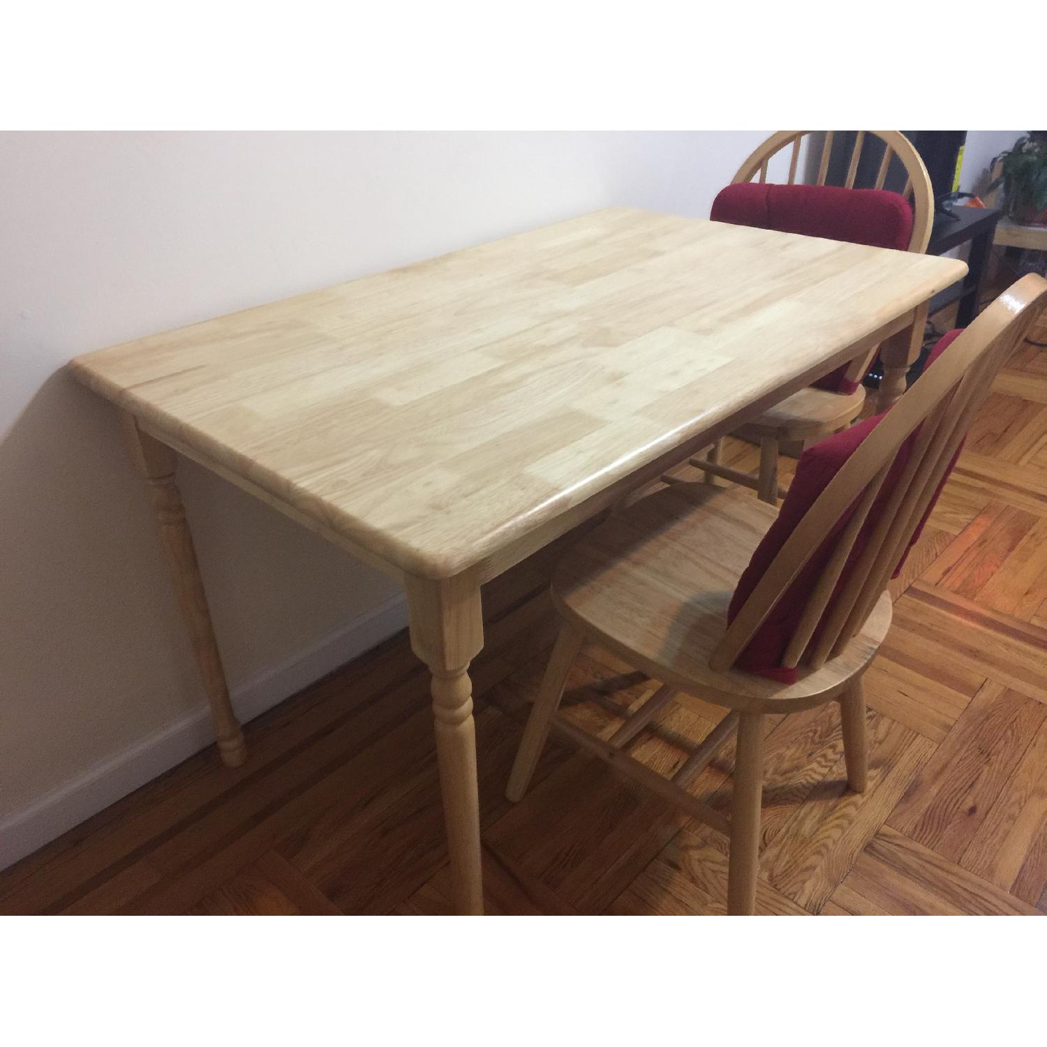 Coaster Rectangular Butcher Block Farm Dining Table w/ 2 Chairs - image-3