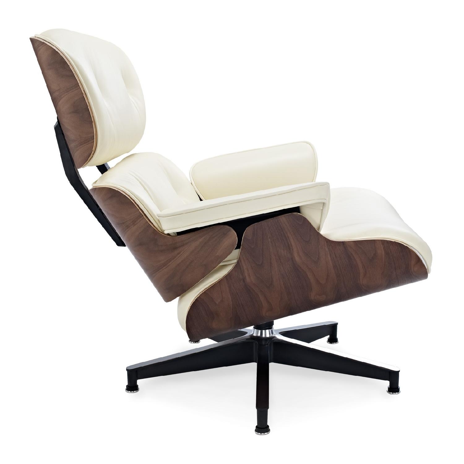 Eames Lounge Chair Replica In Basic Leather - image-1