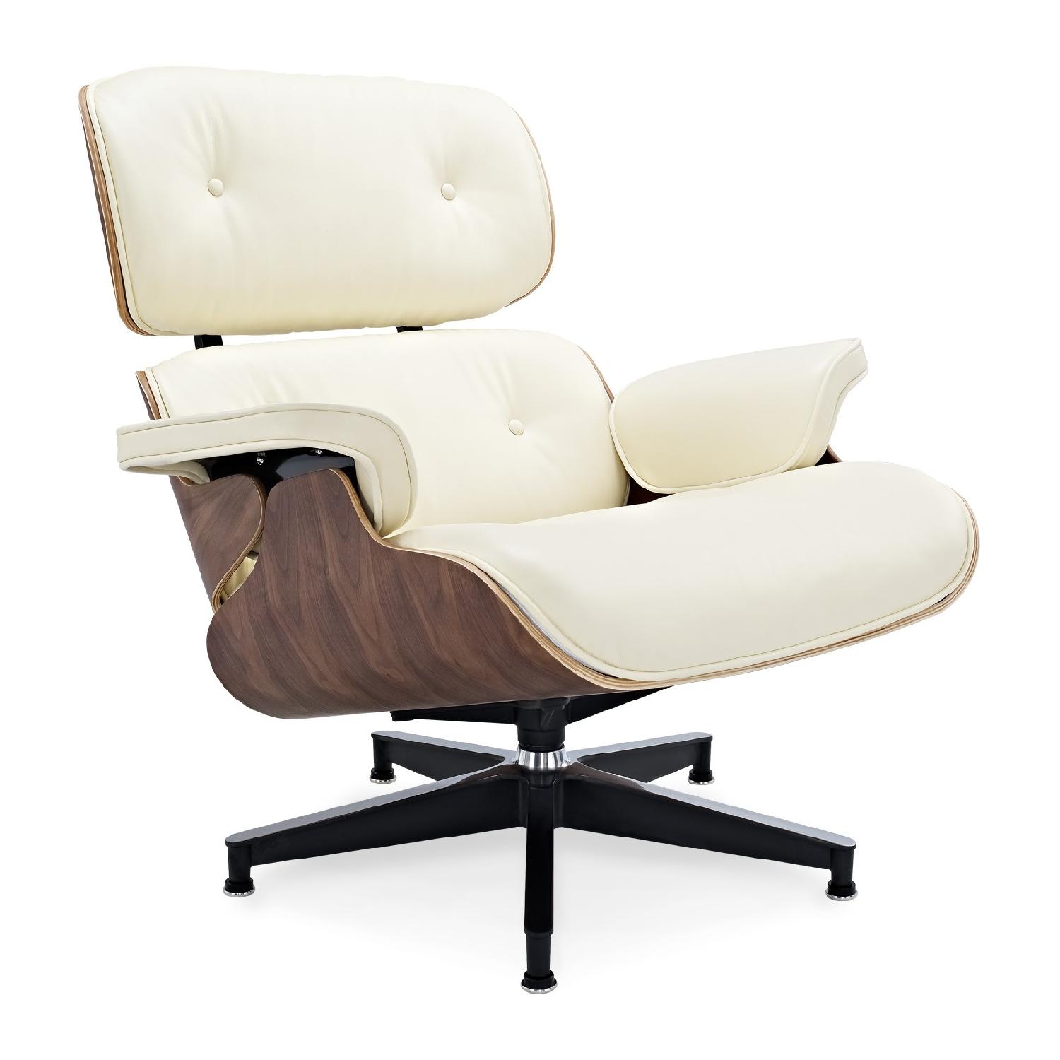 Eames Lounge Chair Replica In Basic Leather - image-5
