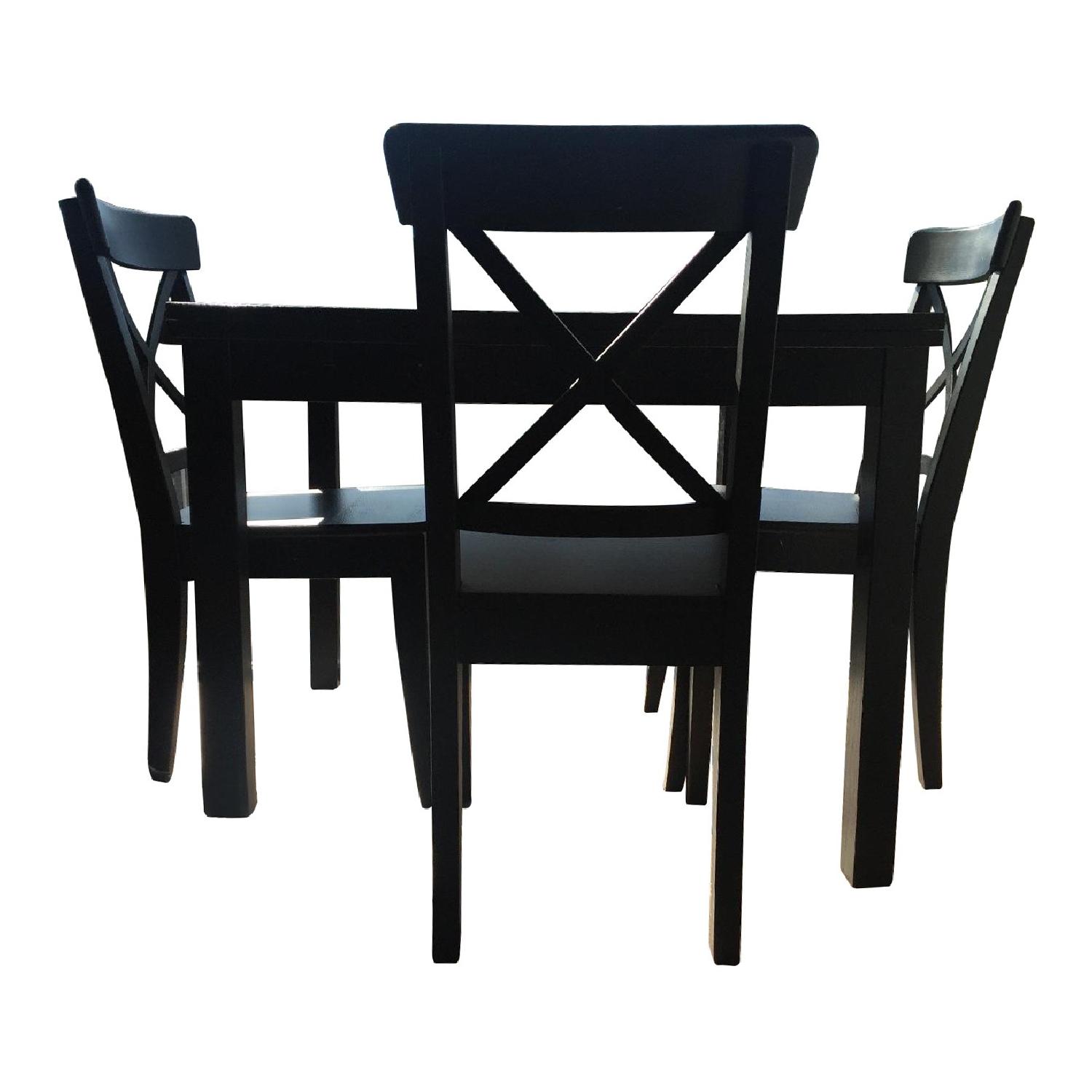 Ikea 4 Piece Wooden Dining Set AptDeco