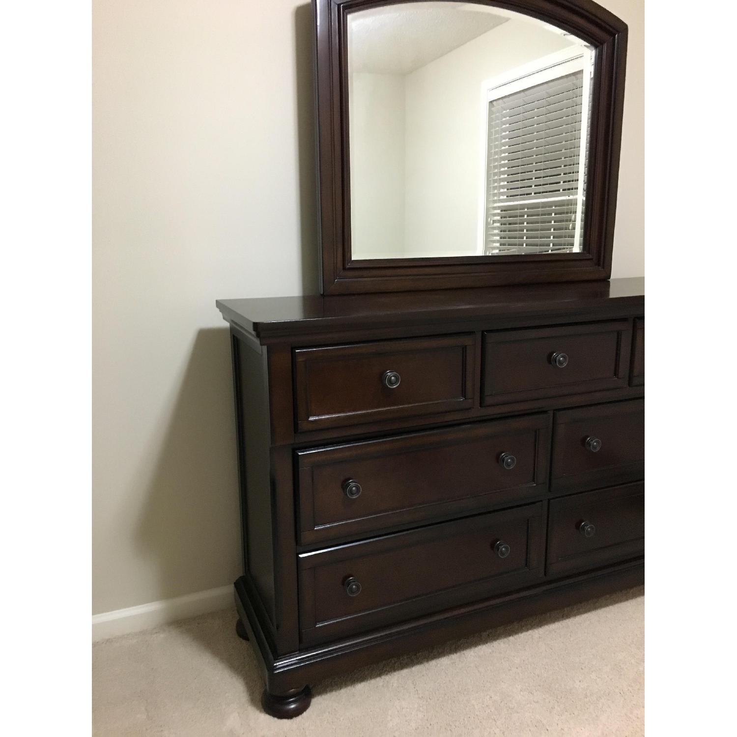 Ashley's 7 Drawer Porter Dresser w/ Mirror - image-1