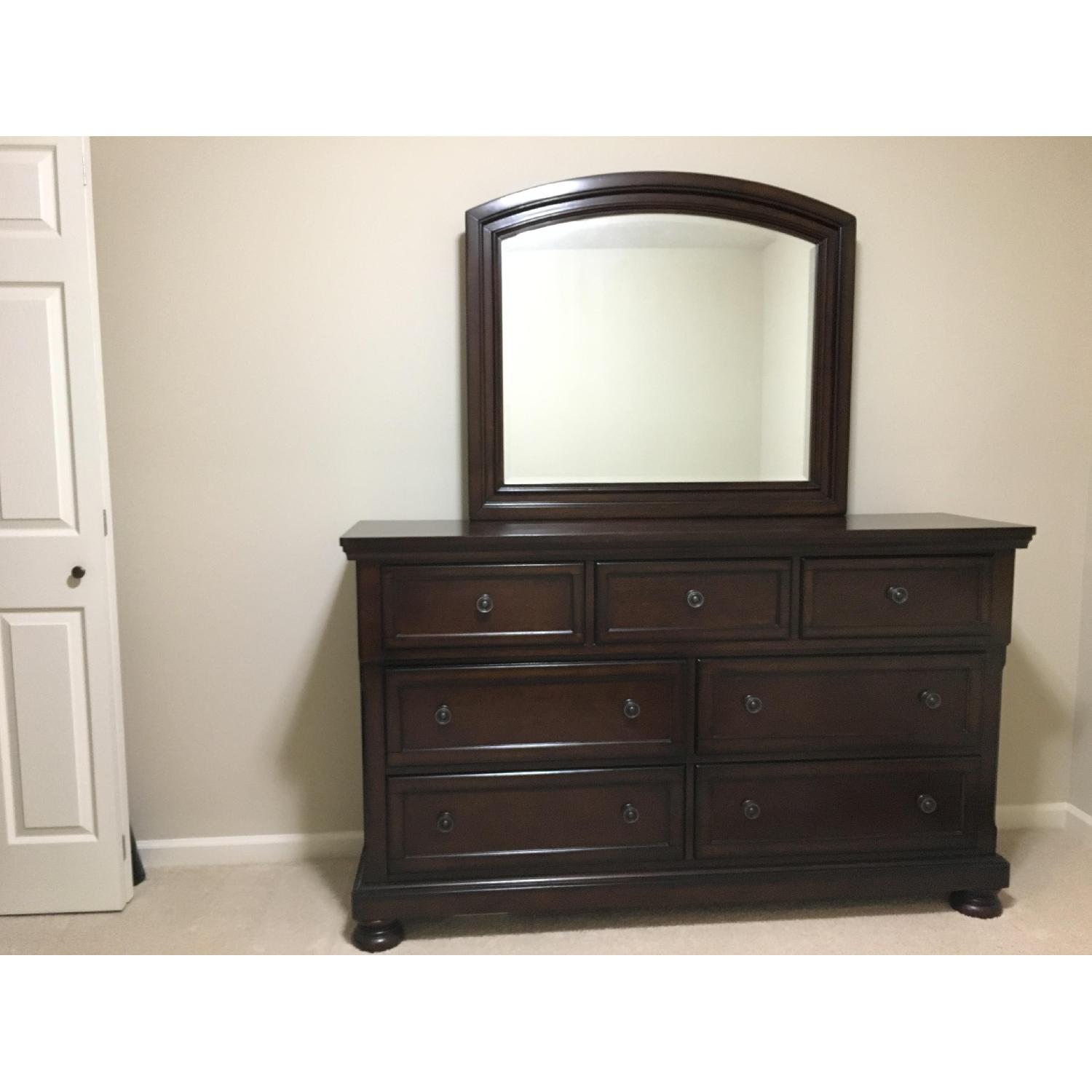 Ashley's 7 Drawer Porter Dresser w/ Mirror - image-2