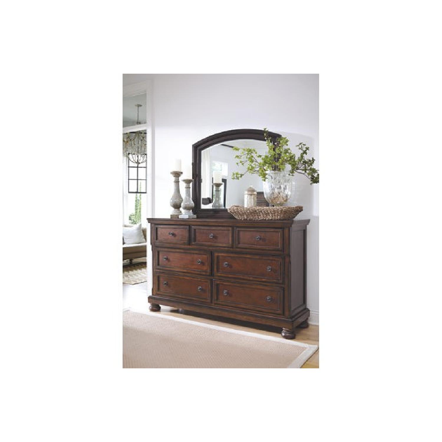 Ashley's 7 Drawer Porter Dresser w/ Mirror - image-4
