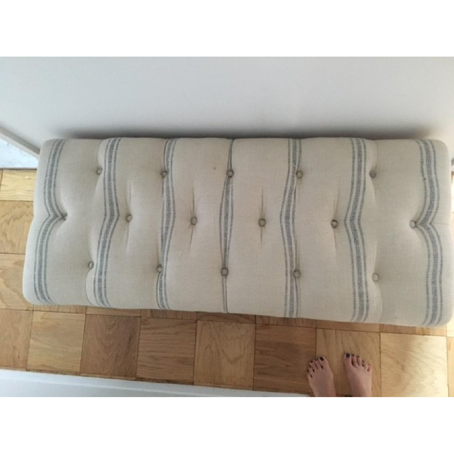 Restoration Hardware Bennett Rectangular Upholstered Ottoman - AptDeco