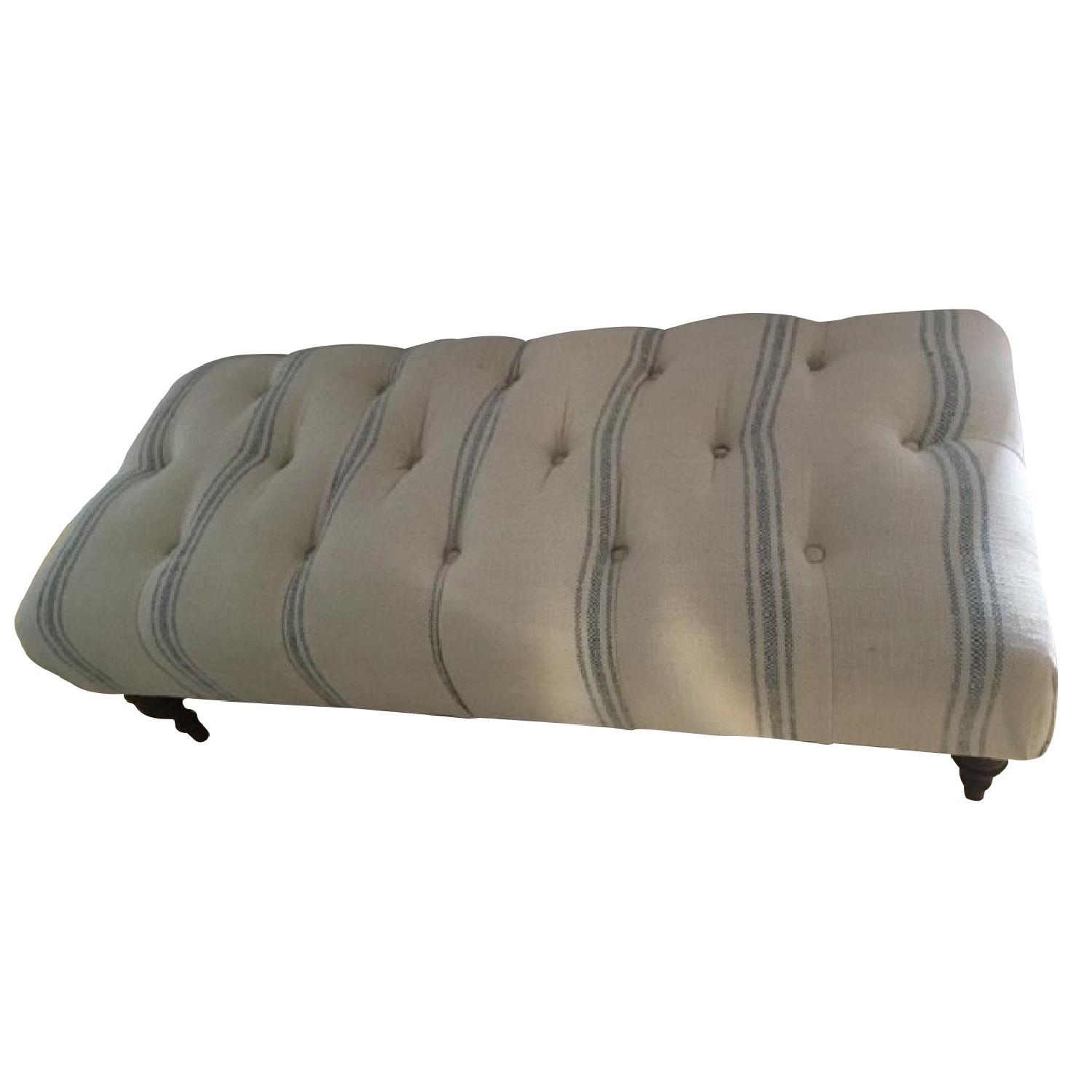 Restoration Hardware Bennett Rectangular Upholstered Ottoman - AptDeco